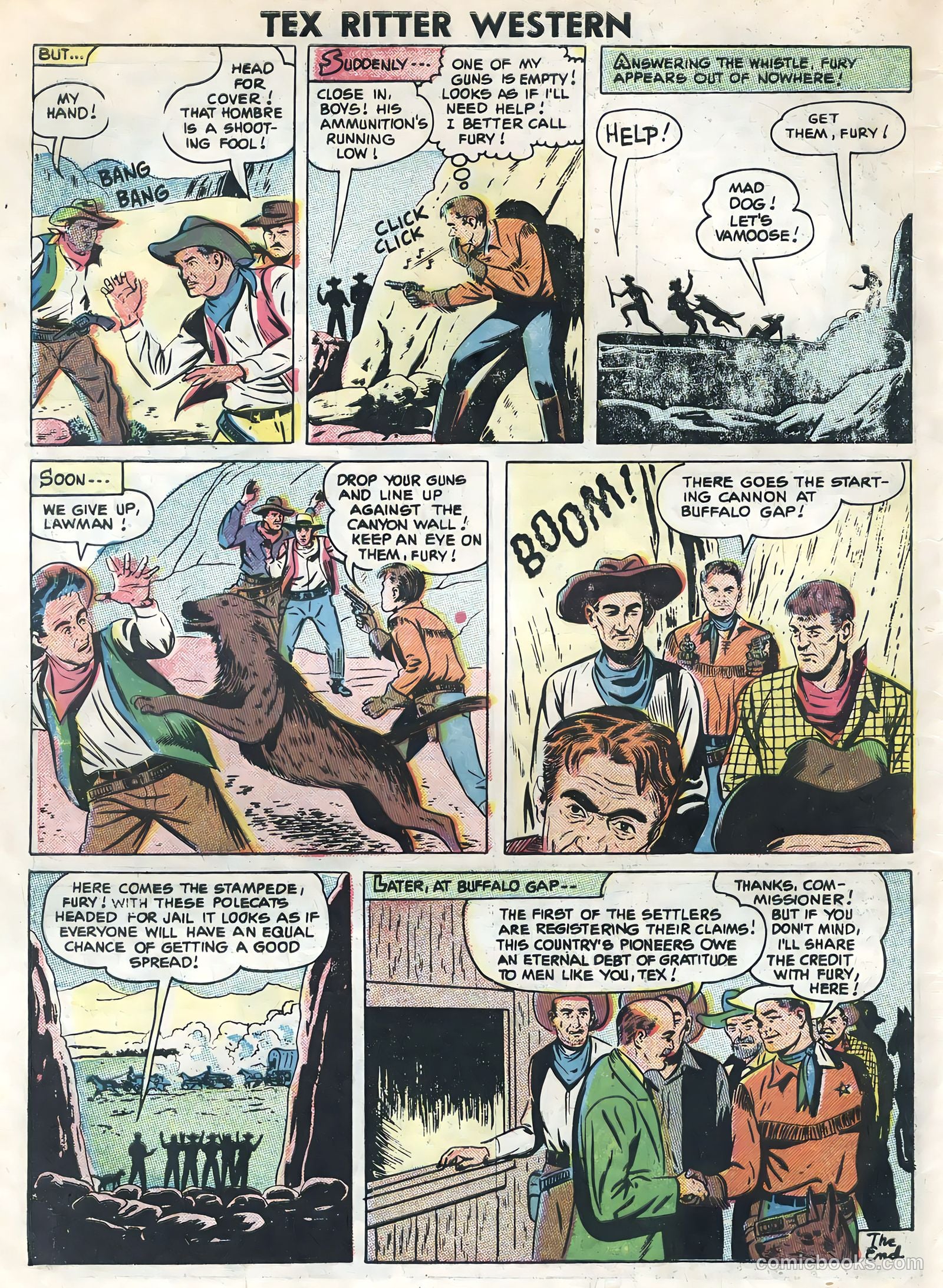 Tex Ritter Western #34 (1956) — page 34 of 36