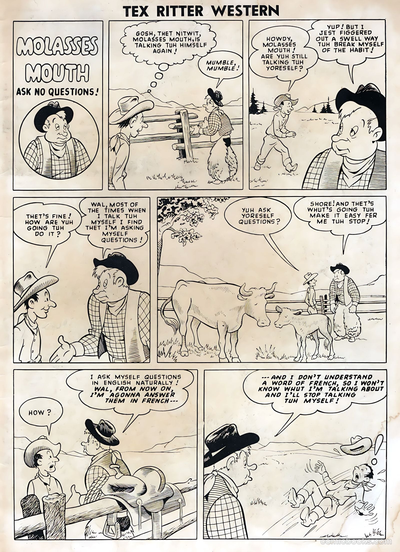 Tex Ritter Western #34 (1956) — page 35 of 36