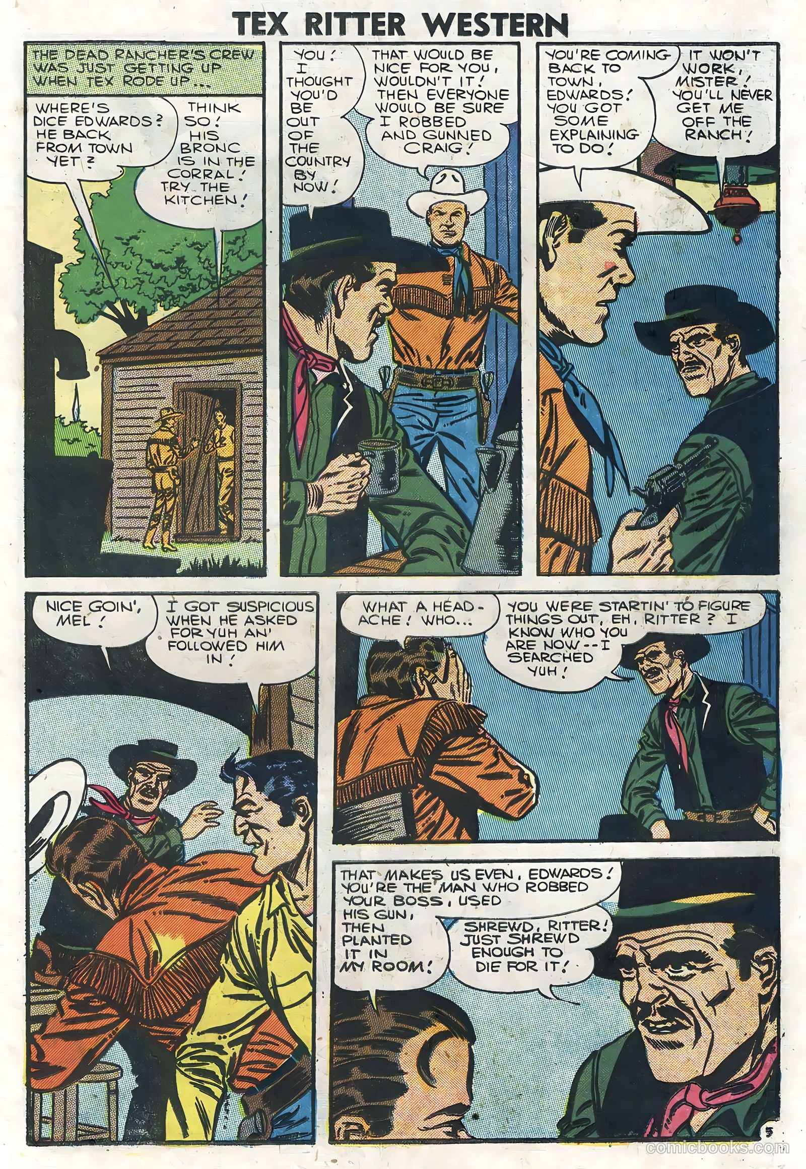 Tex Ritter Western #35 (1957) — page 15 of 36