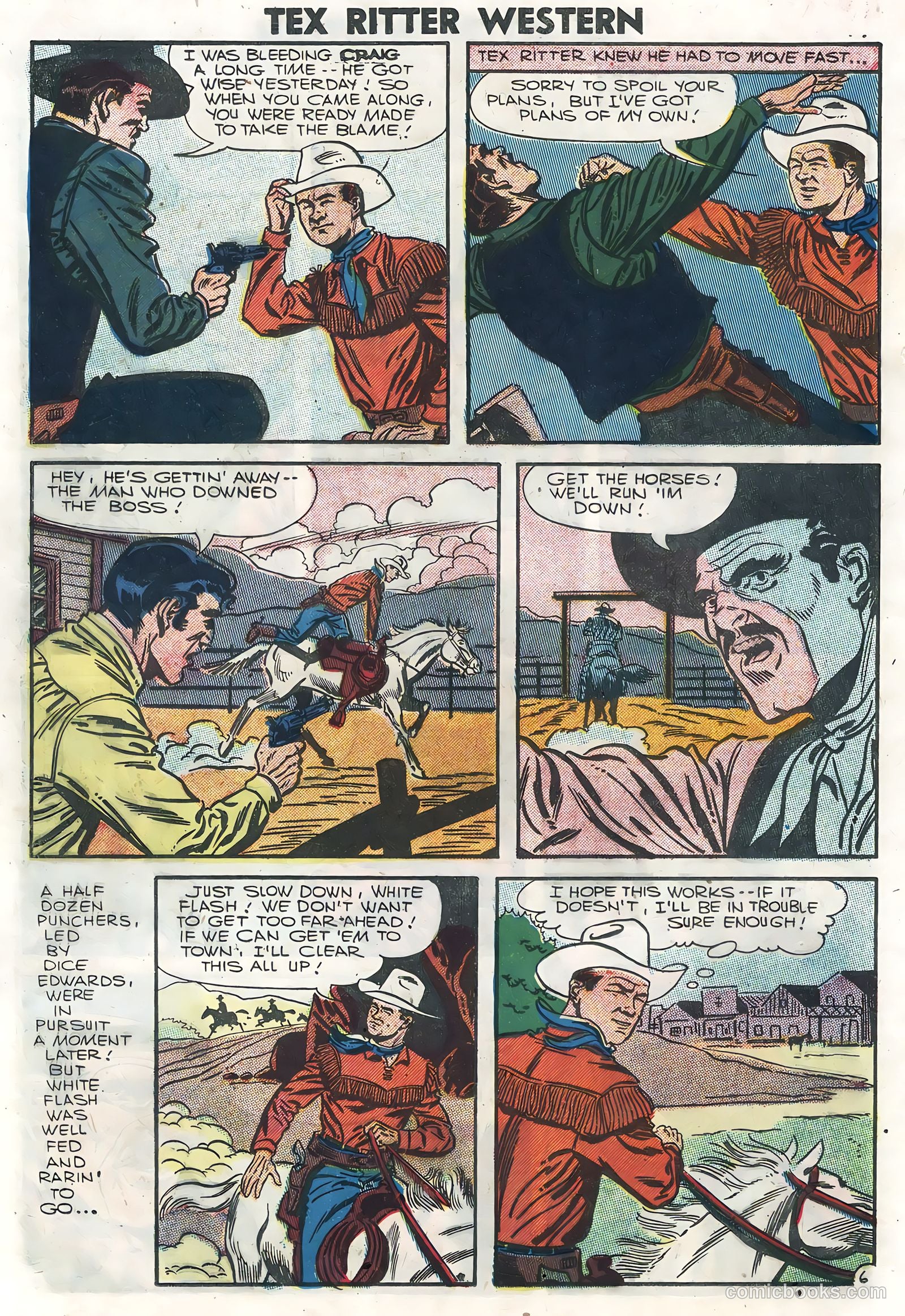 Tex Ritter Western #35 (1957) — page 16 of 36
