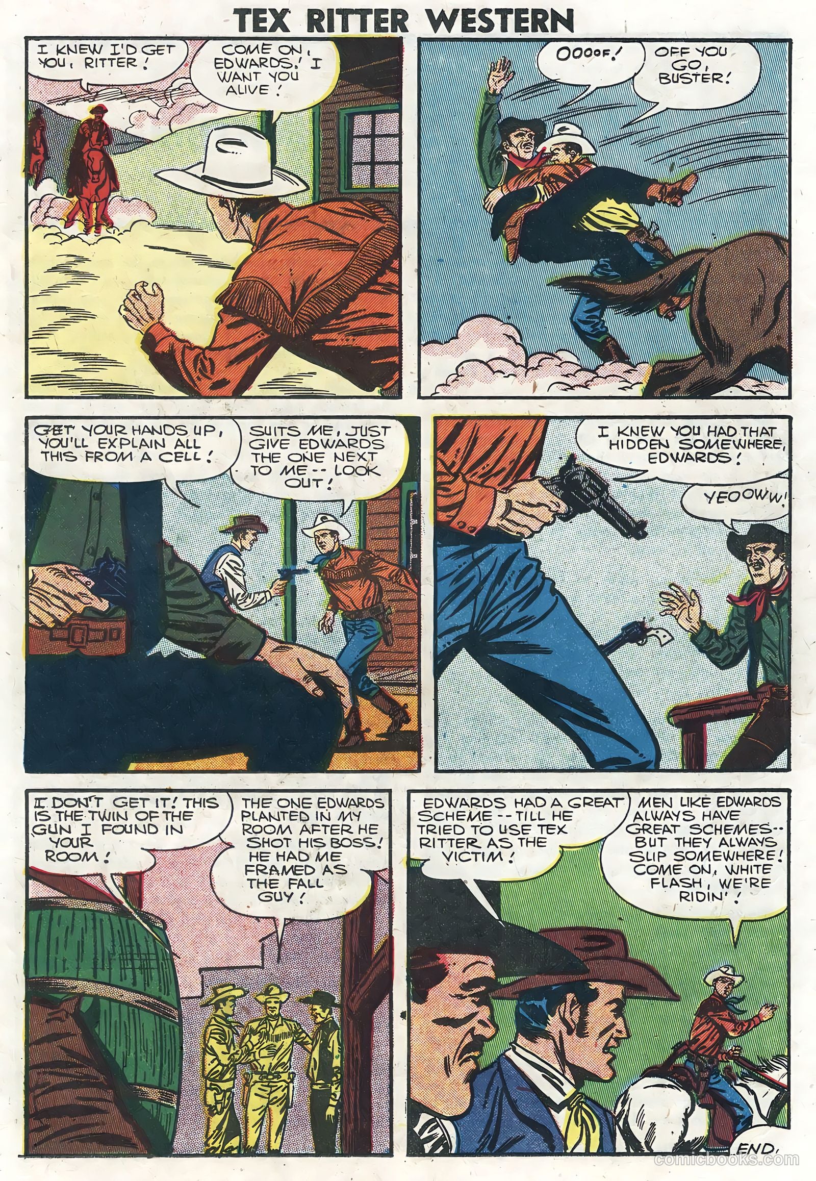 Tex Ritter Western #35 (1957) — page 17 of 36