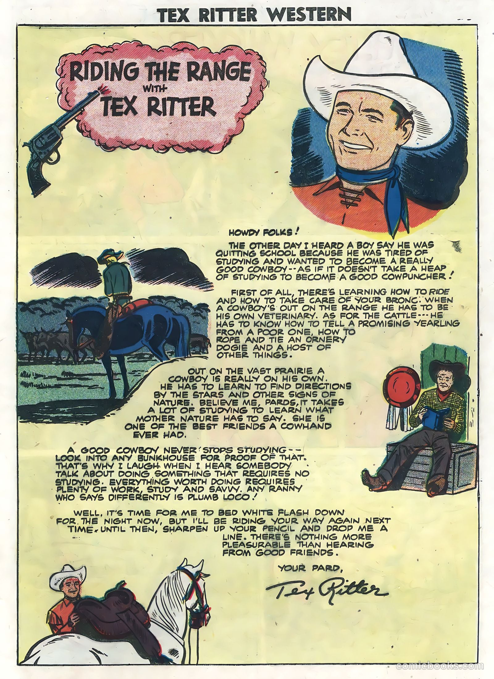 Tex Ritter Western #35 (1957) — page 25 of 36