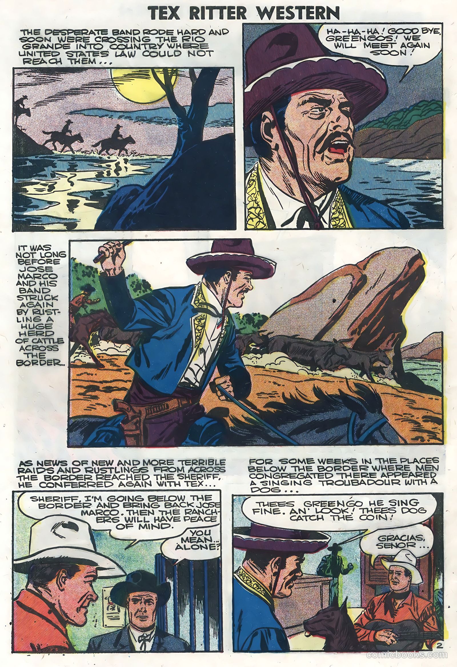 Tex Ritter Western #35 (1957) — page 32 of 36