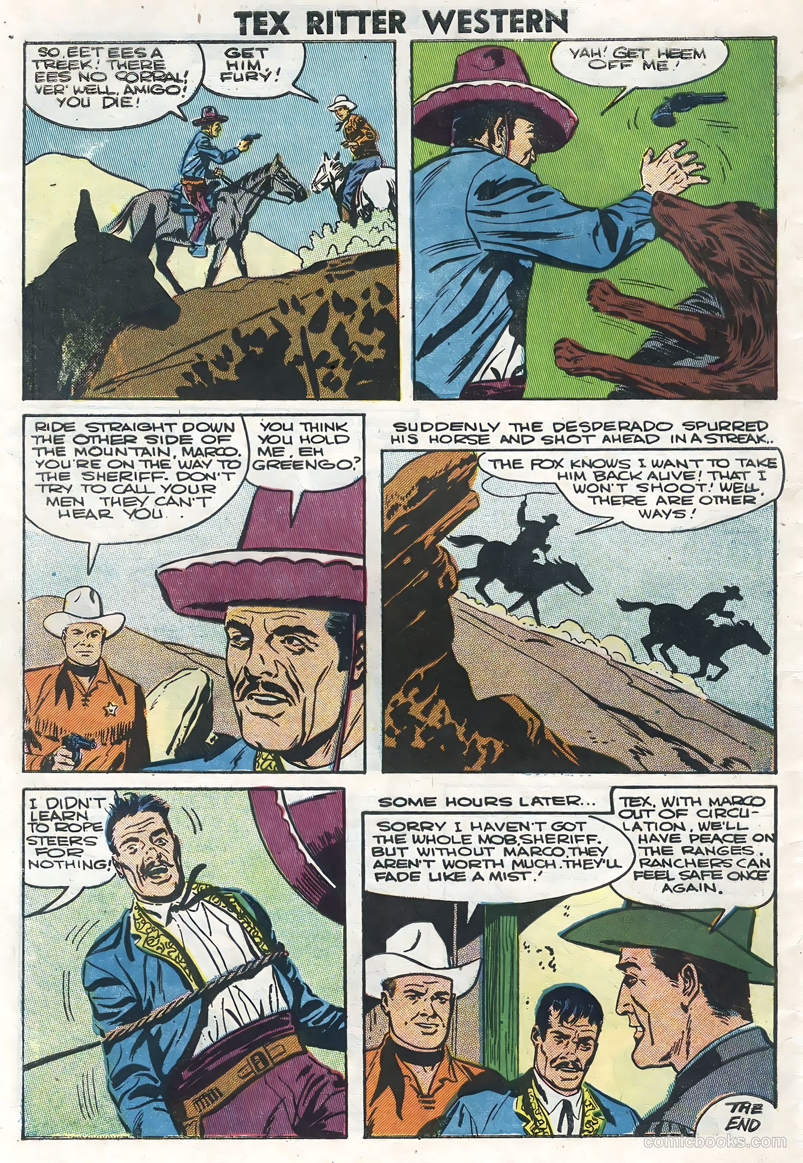 Tex Ritter Western #35 (1957) — page 34 of 36