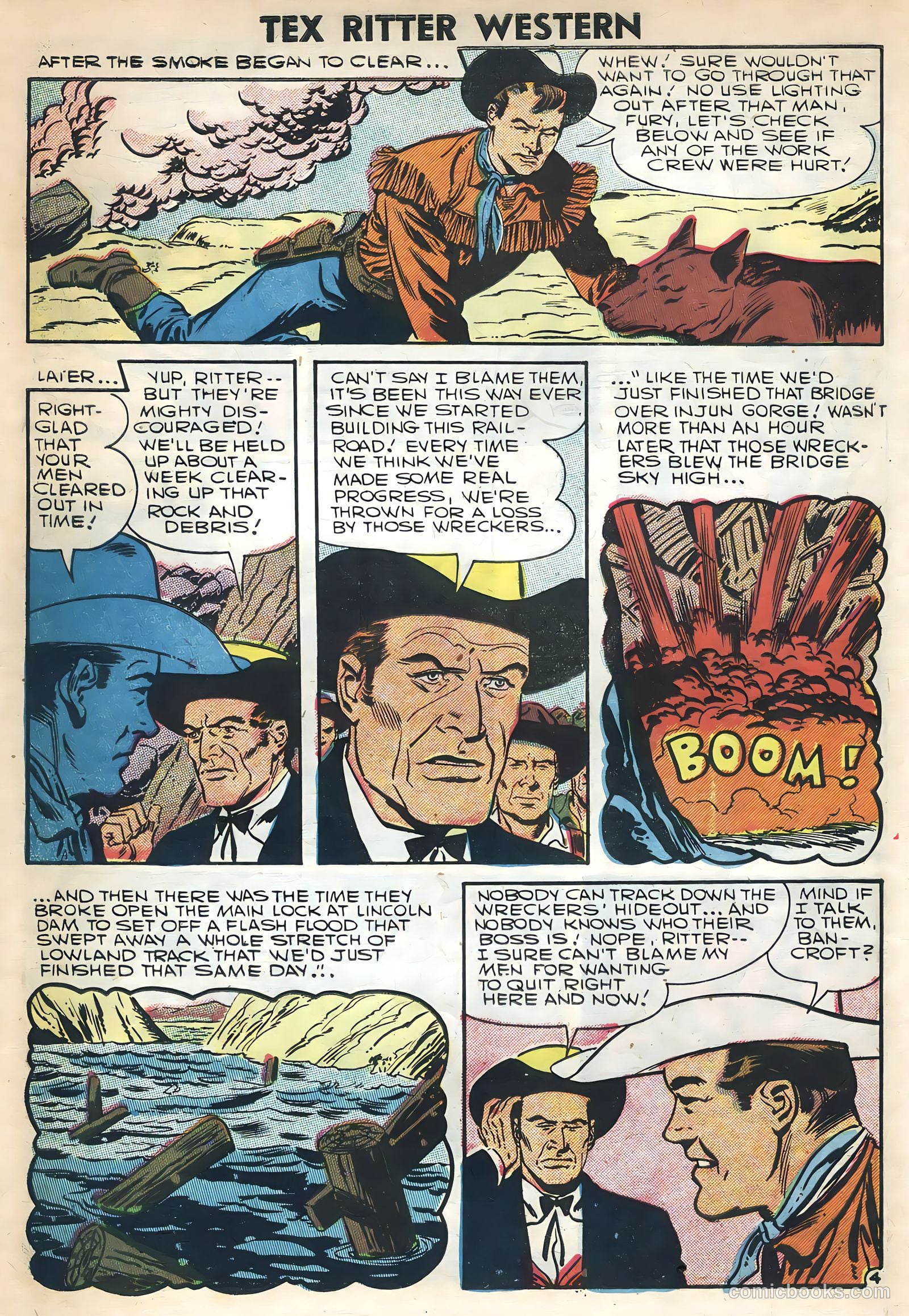 Tex Ritter Western #36 (1957) — page 6 of 36