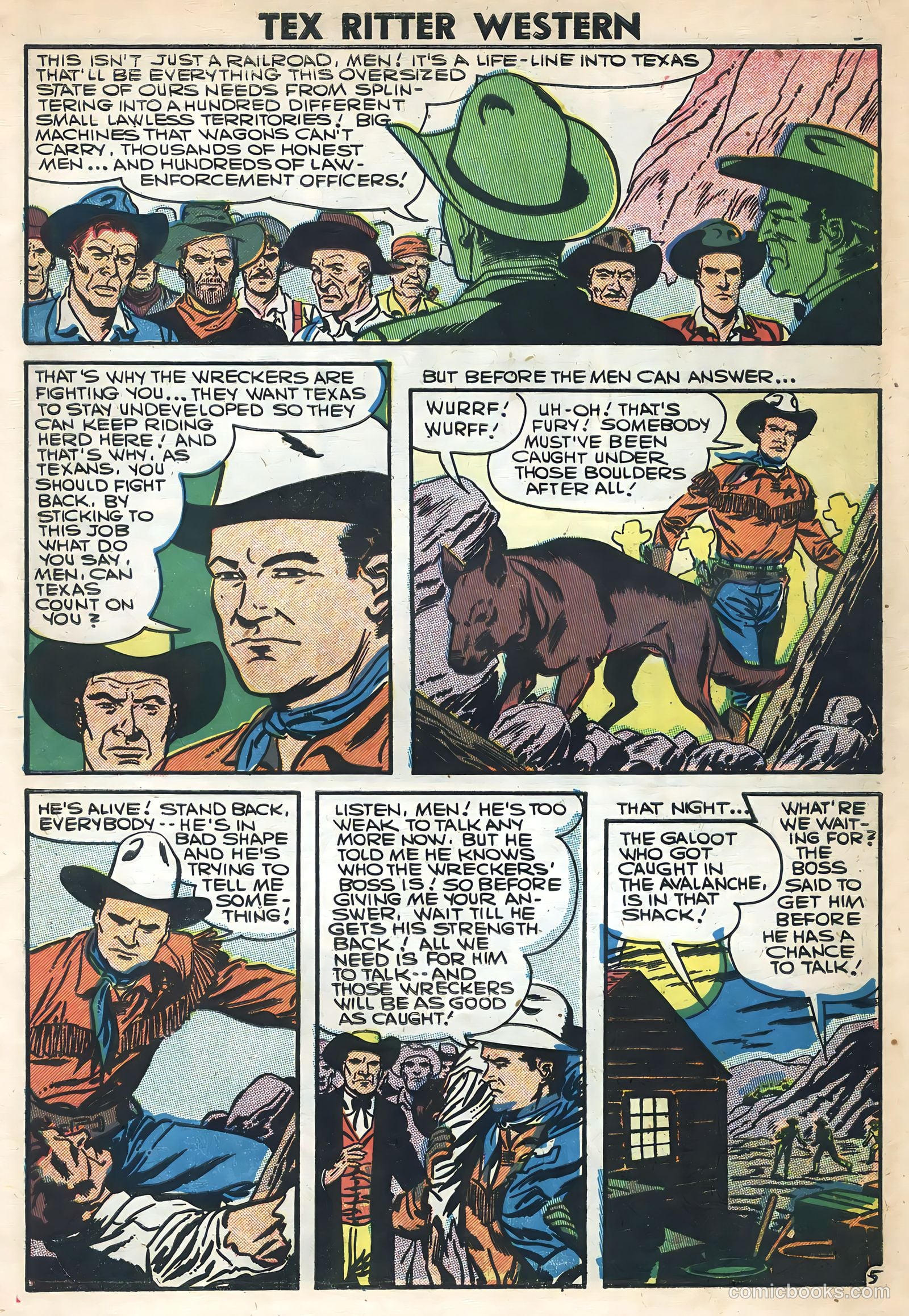 Tex Ritter Western #36 (1957) — page 7 of 36