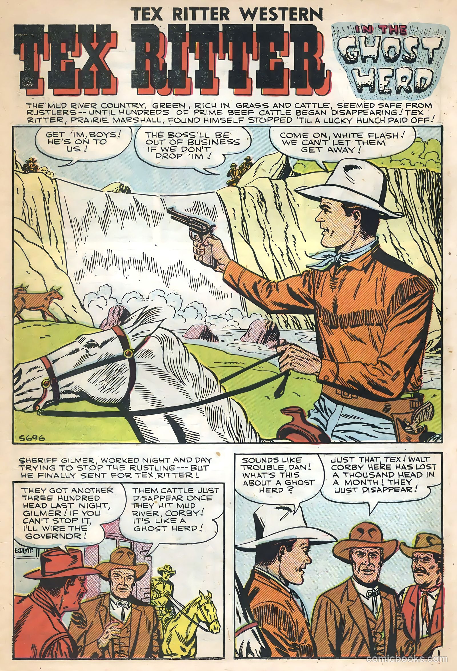 Tex Ritter Western #36 (1957) — page 22 of 36