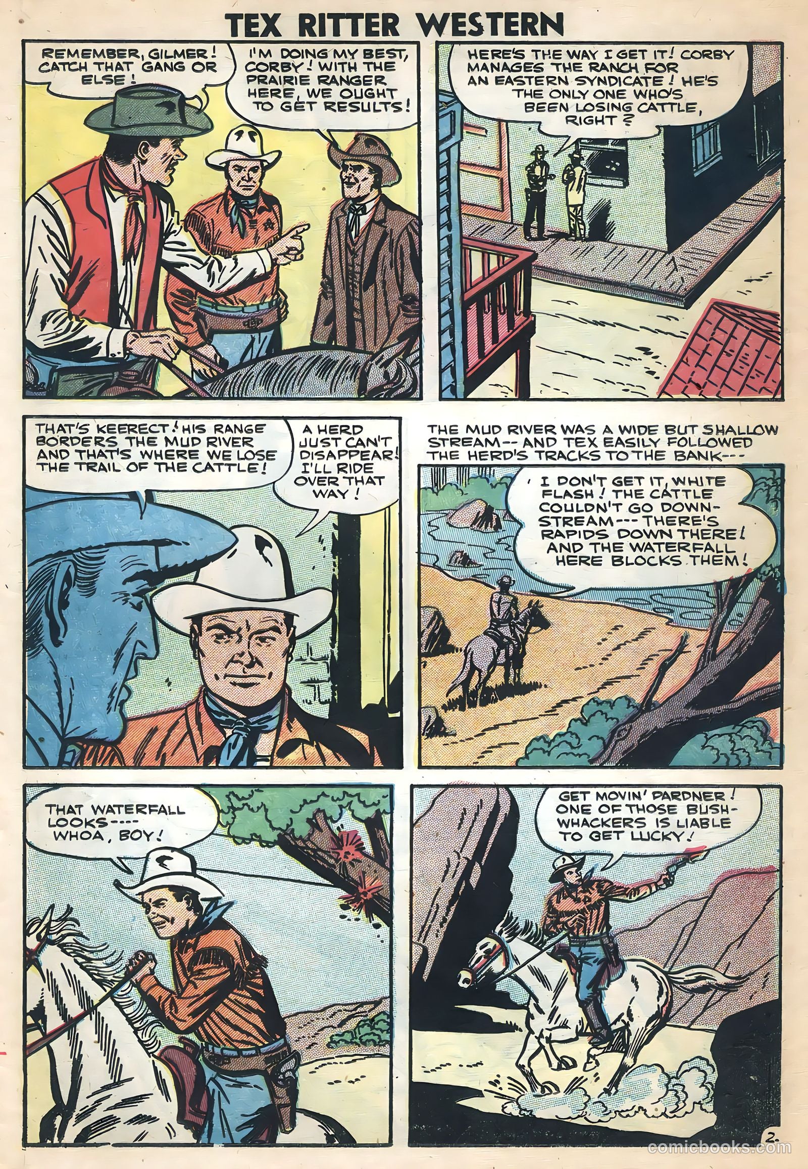 Tex Ritter Western #36 (1957) — page 23 of 36