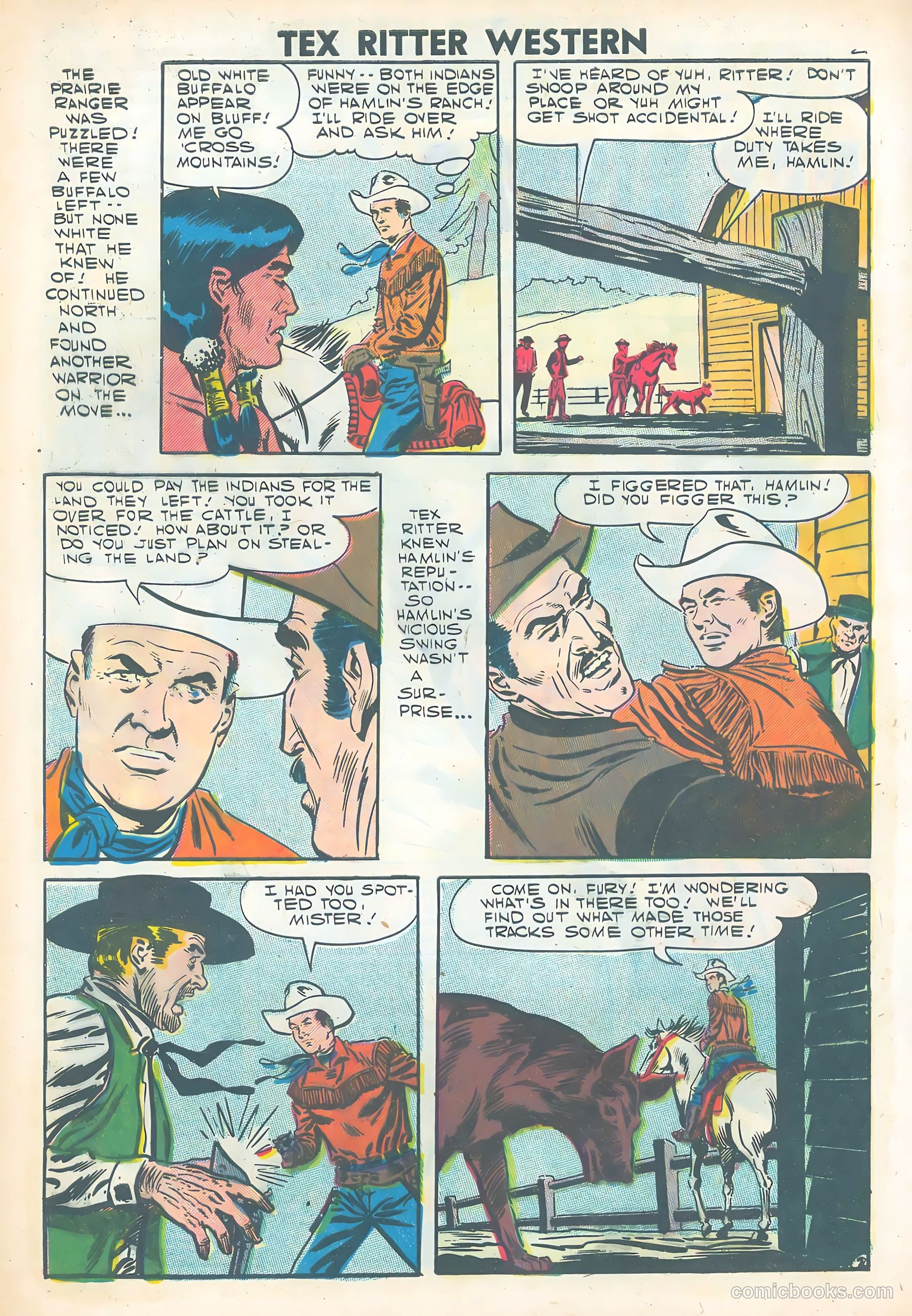Tex Ritter Western #38 (1957) — page 4 of 36