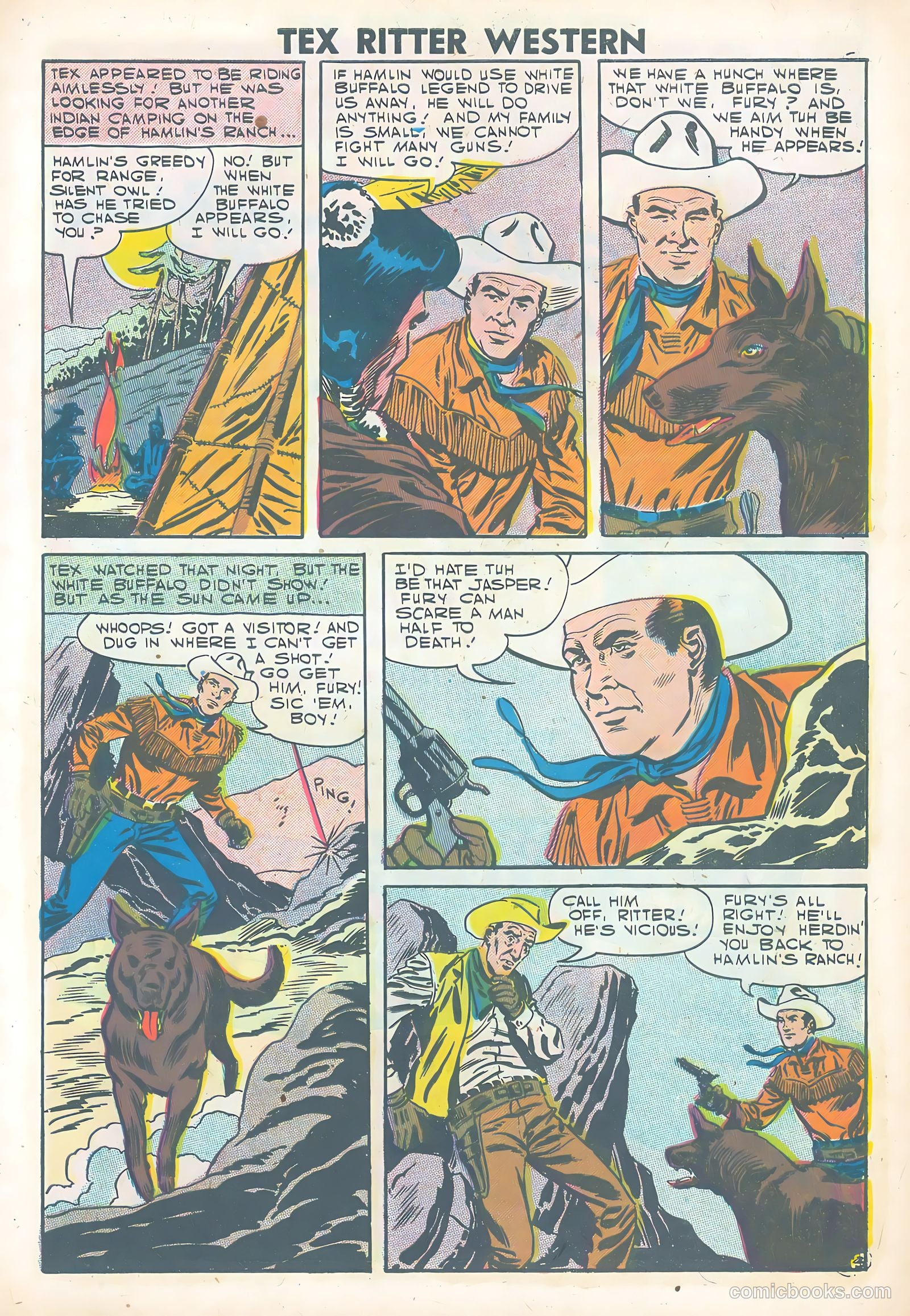 Tex Ritter Western #38 (1957) — page 5 of 36