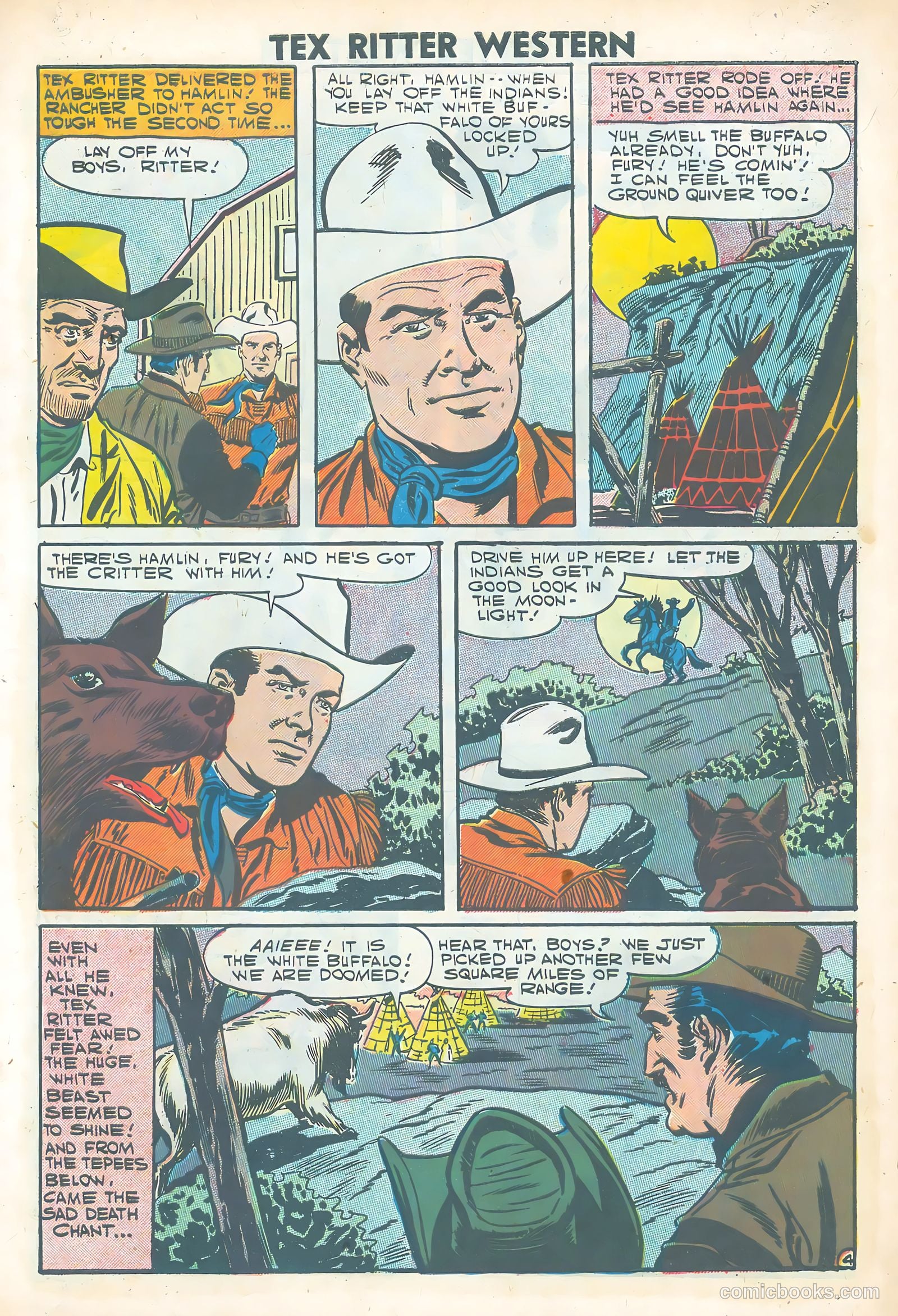 Tex Ritter Western #38 (1957) — page 7 of 36
