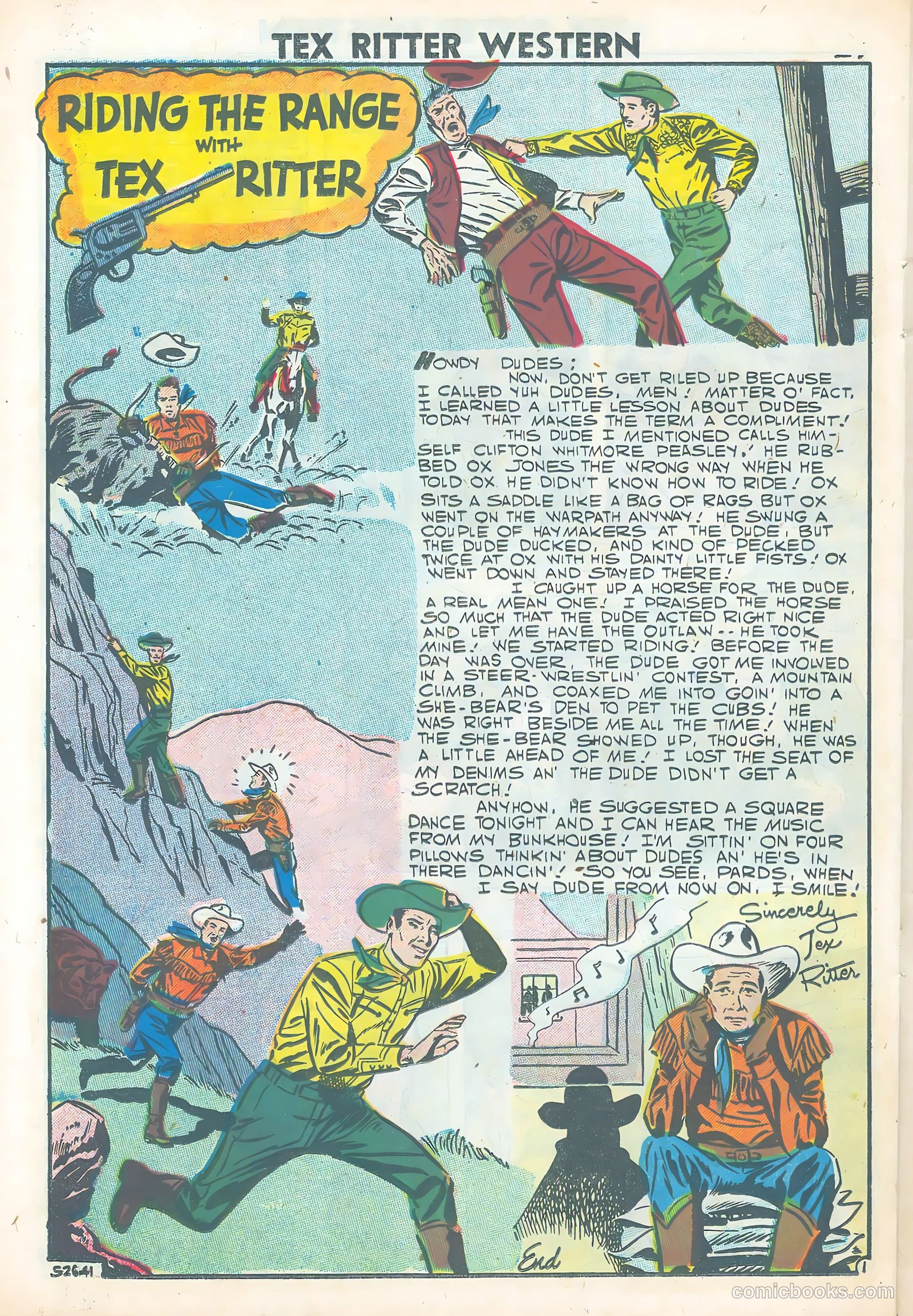 Tex Ritter Western #38 (1957) — page 26 of 36