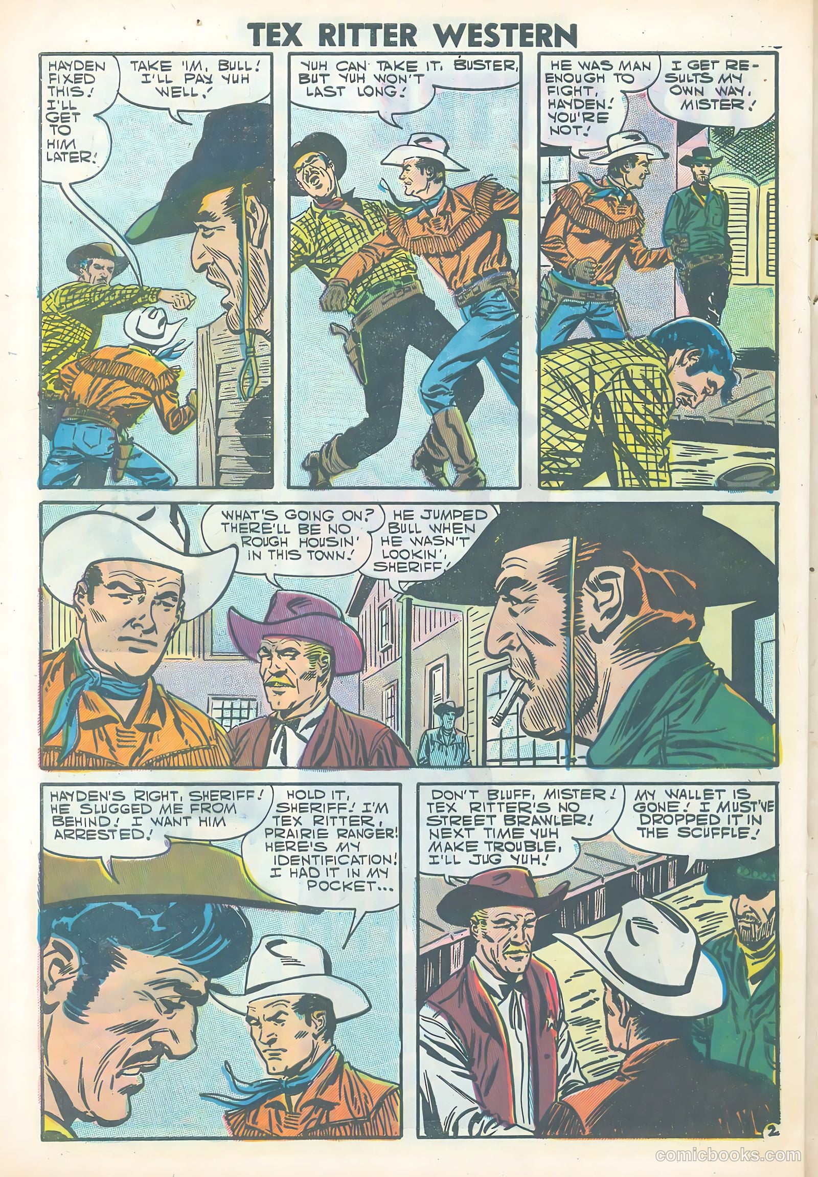 Tex Ritter Western #38 (1957) — page 28 of 36
