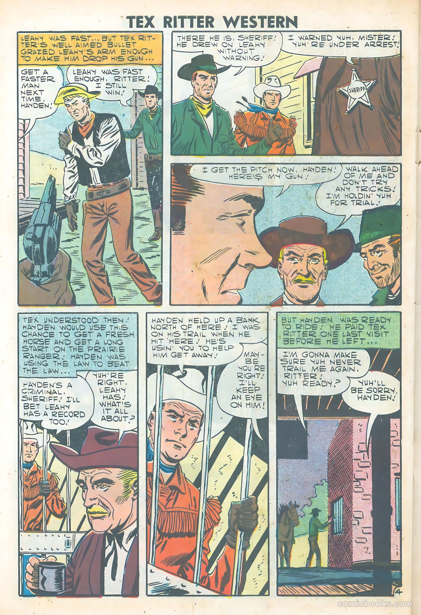 Tex Ritter Western #38 (1957) — page 30 of 36