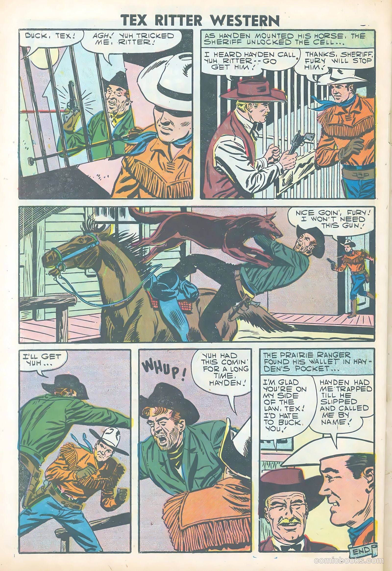 Tex Ritter Western #38 (1957) — page 32 of 36