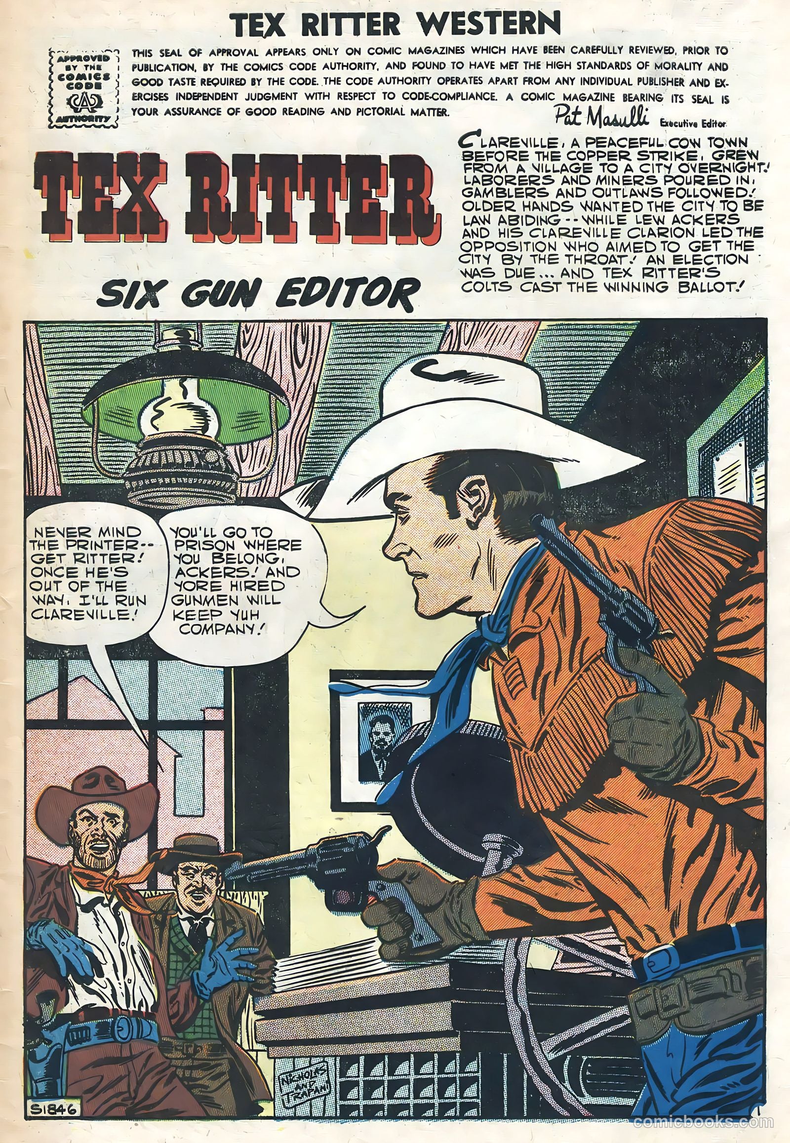 Tex Ritter Western #39 (1958) — page 3 of 36