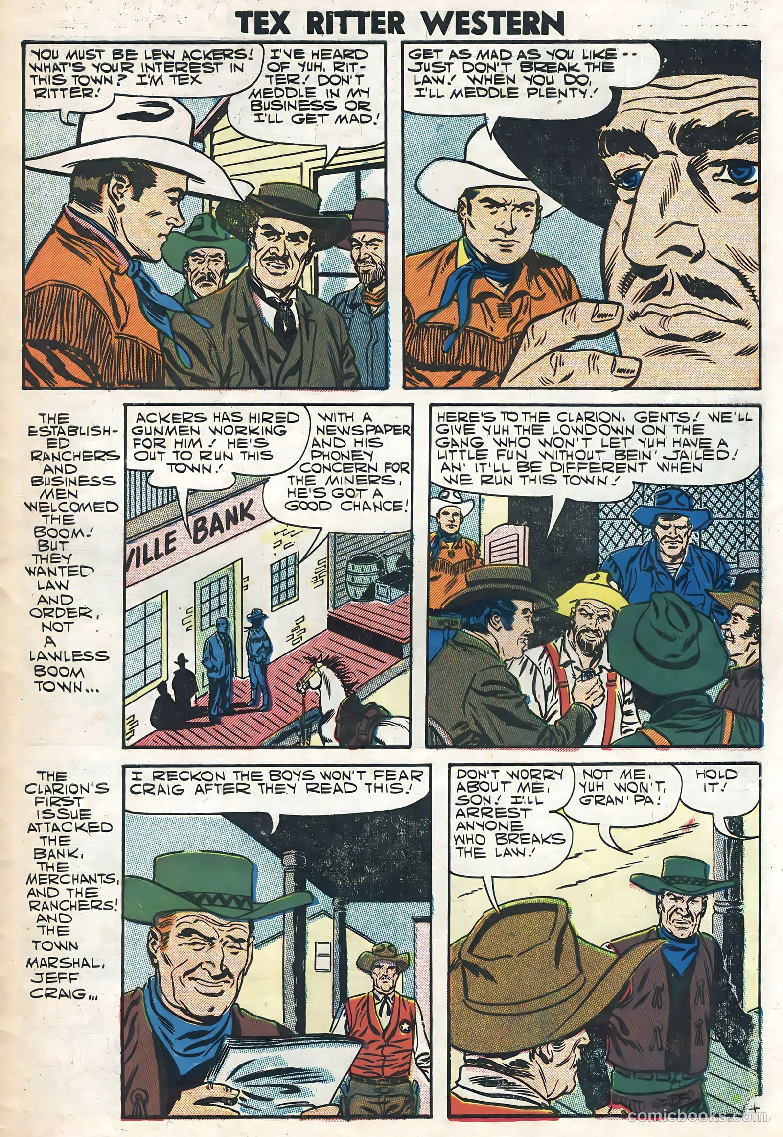 Tex Ritter Western #39 (1958) — page 7 of 36