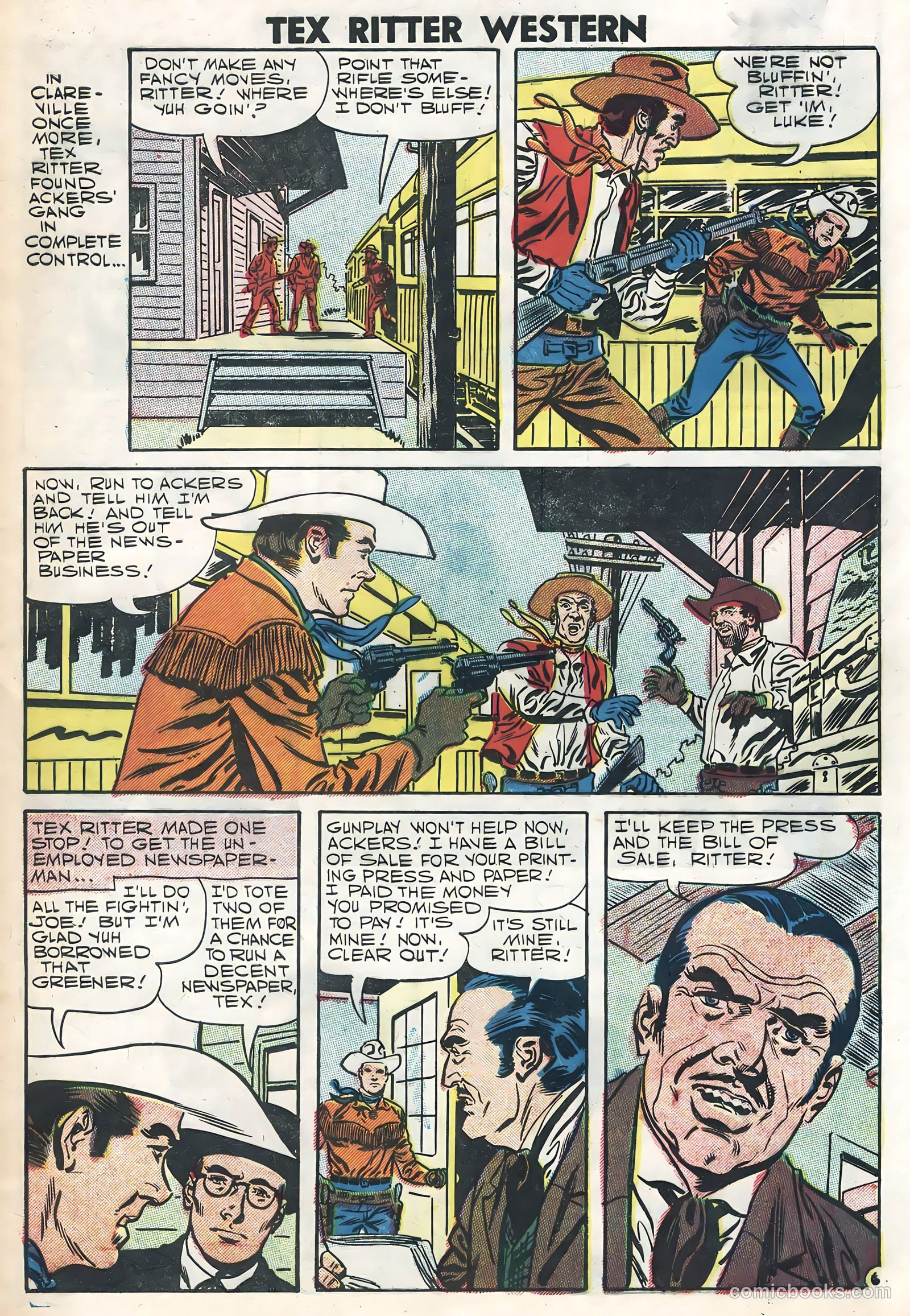 Tex Ritter Western #39 (1958) — page 9 of 36