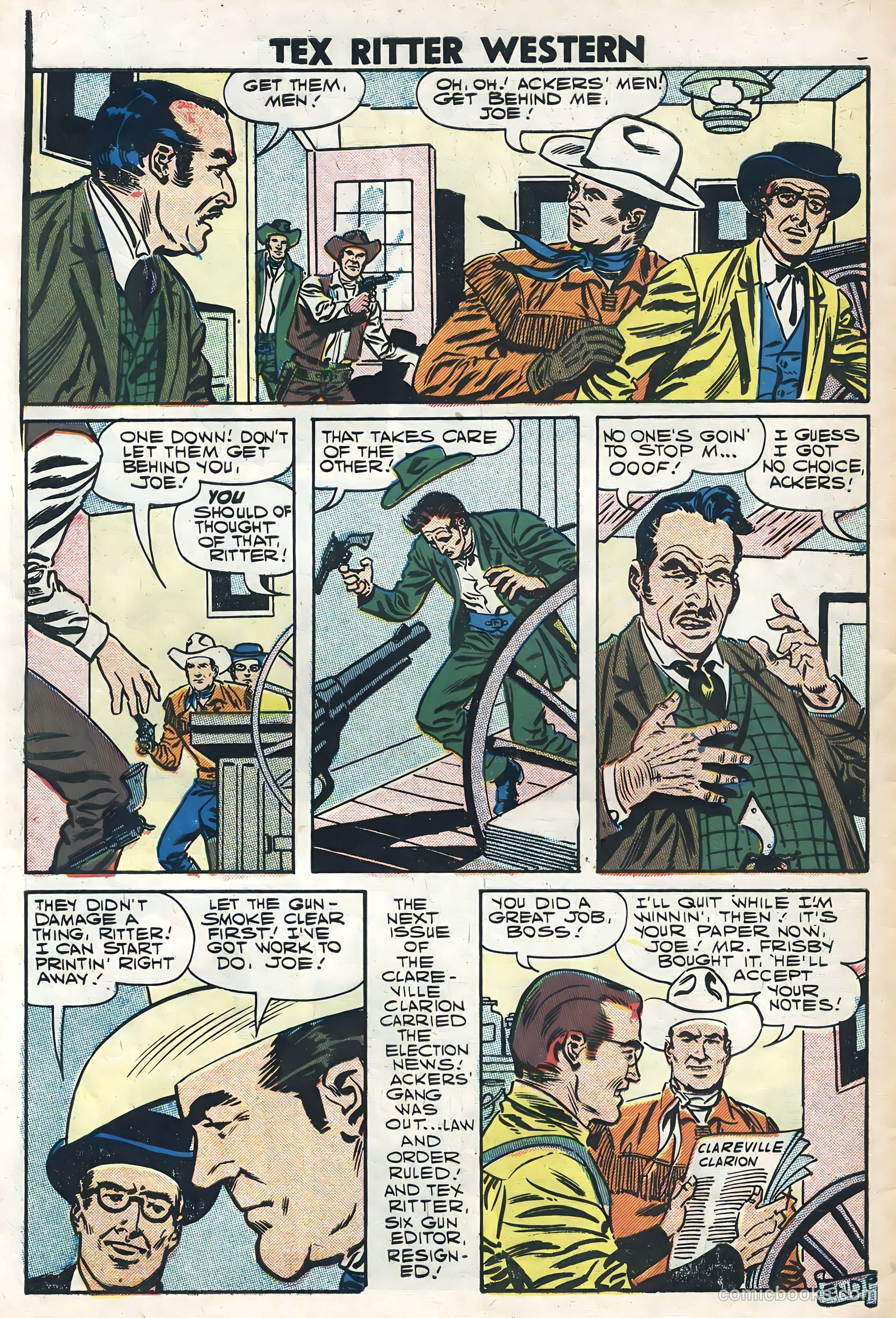 Tex Ritter Western #39 (1958) — page 10 of 36