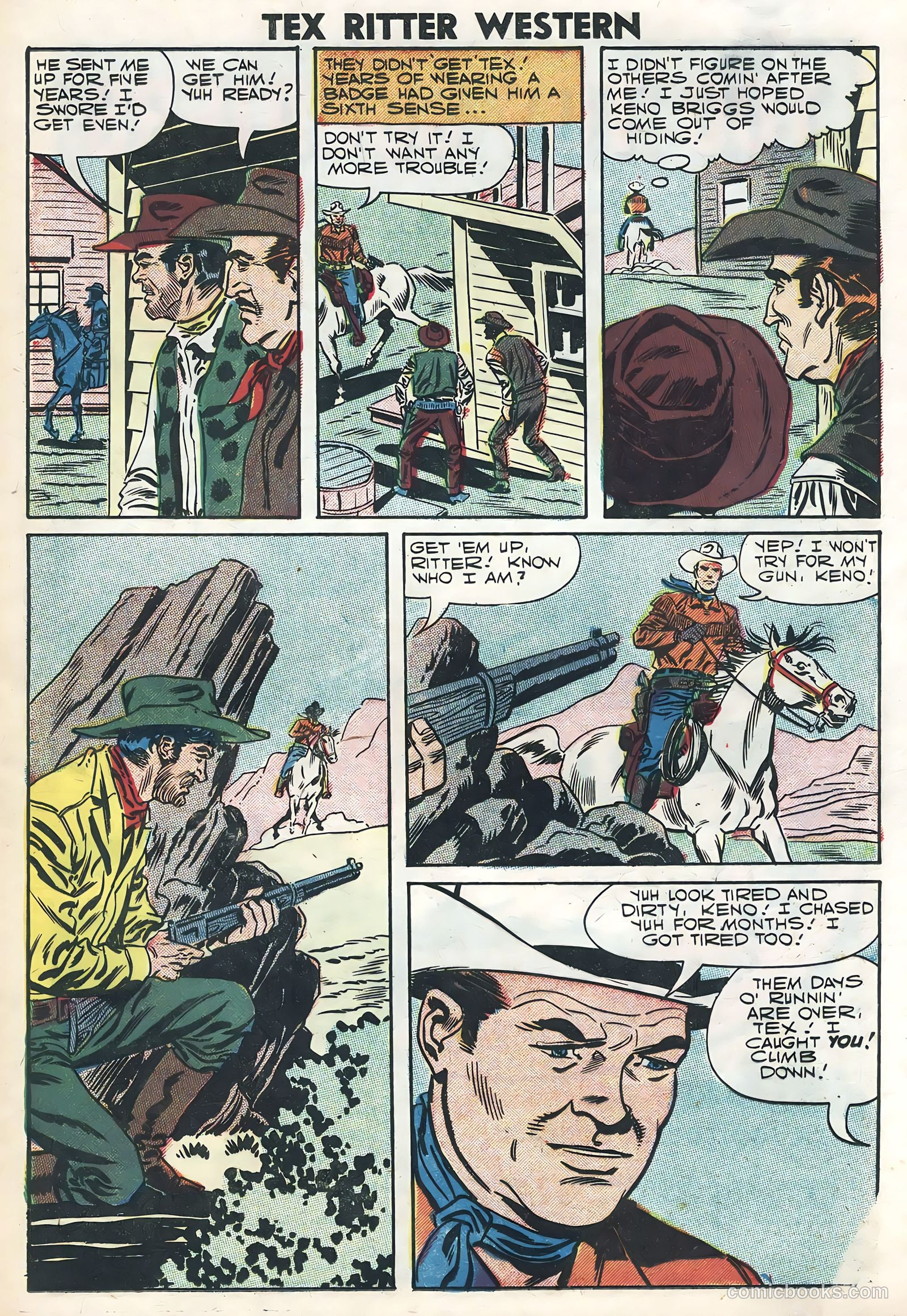 Tex Ritter Western #39 (1958) — page 21 of 36