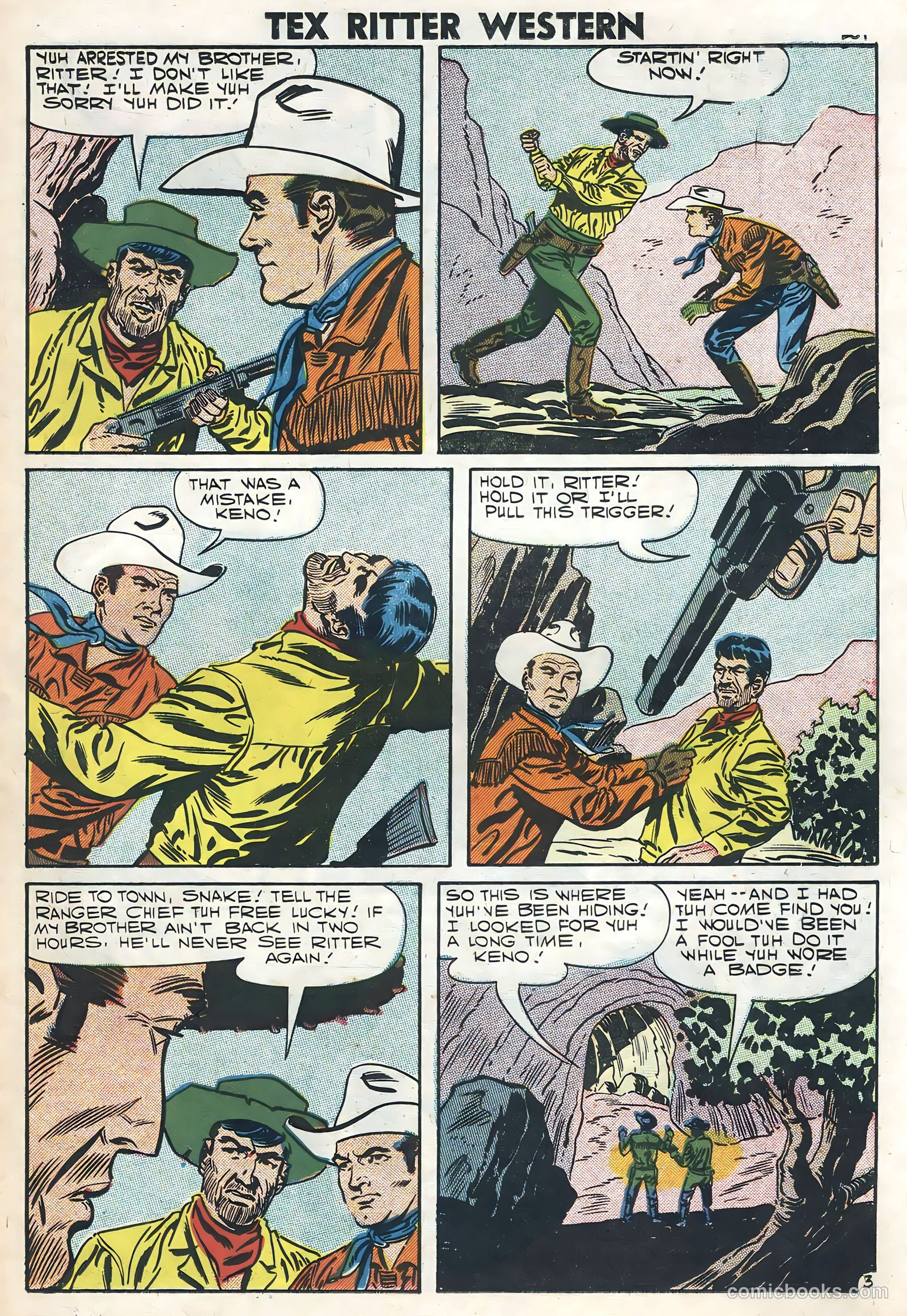 Tex Ritter Western #39 (1958) — page 23 of 36