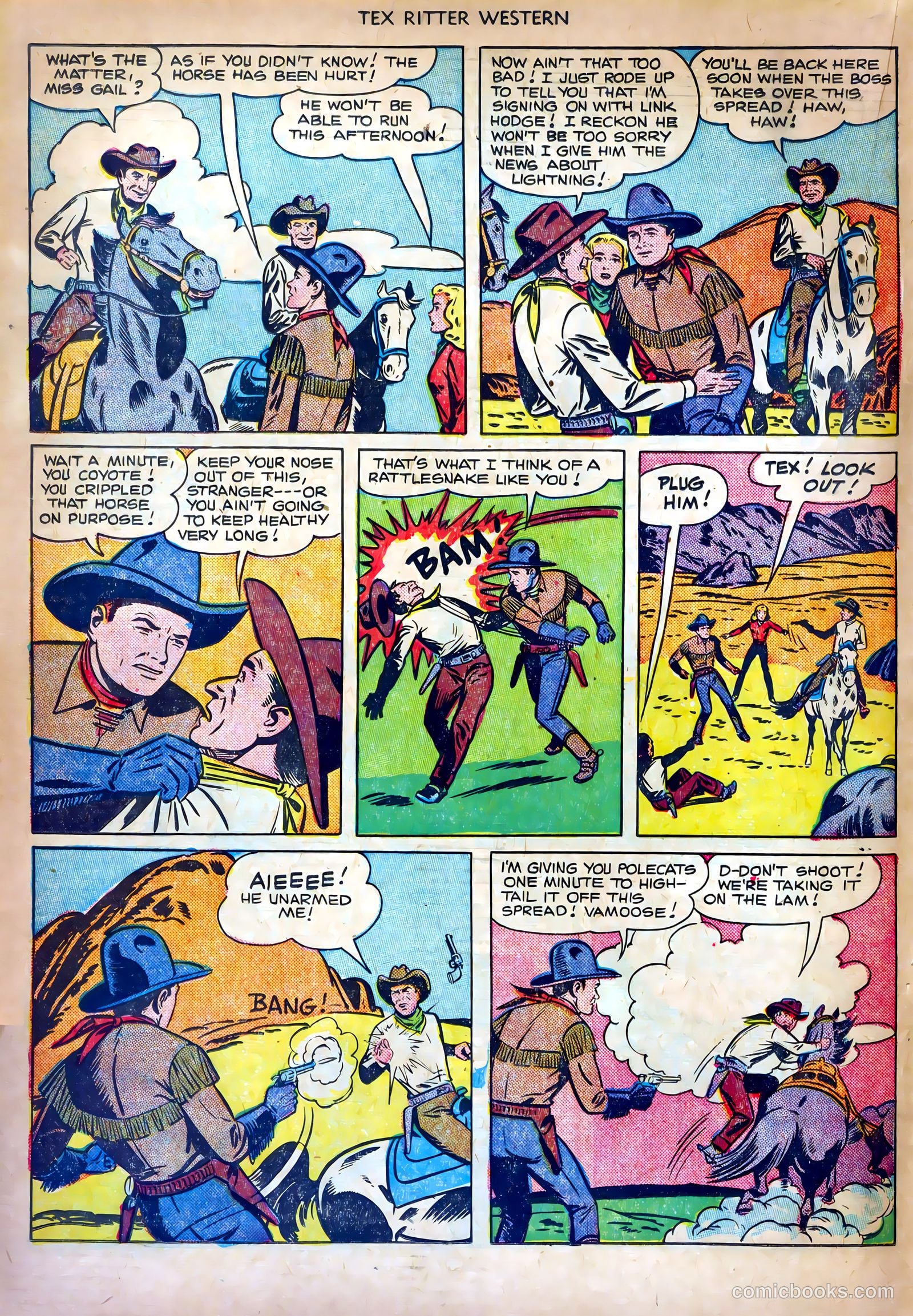 Tex Ritter Western #4 (1951) — page 18 of 36