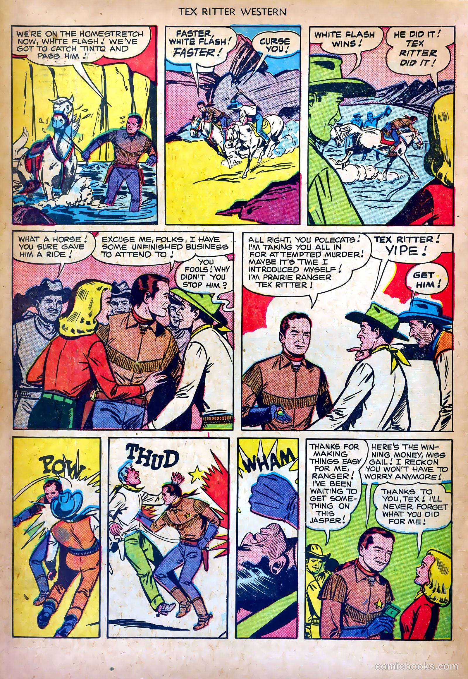 Tex Ritter Western #4 (1951) — page 22 of 36