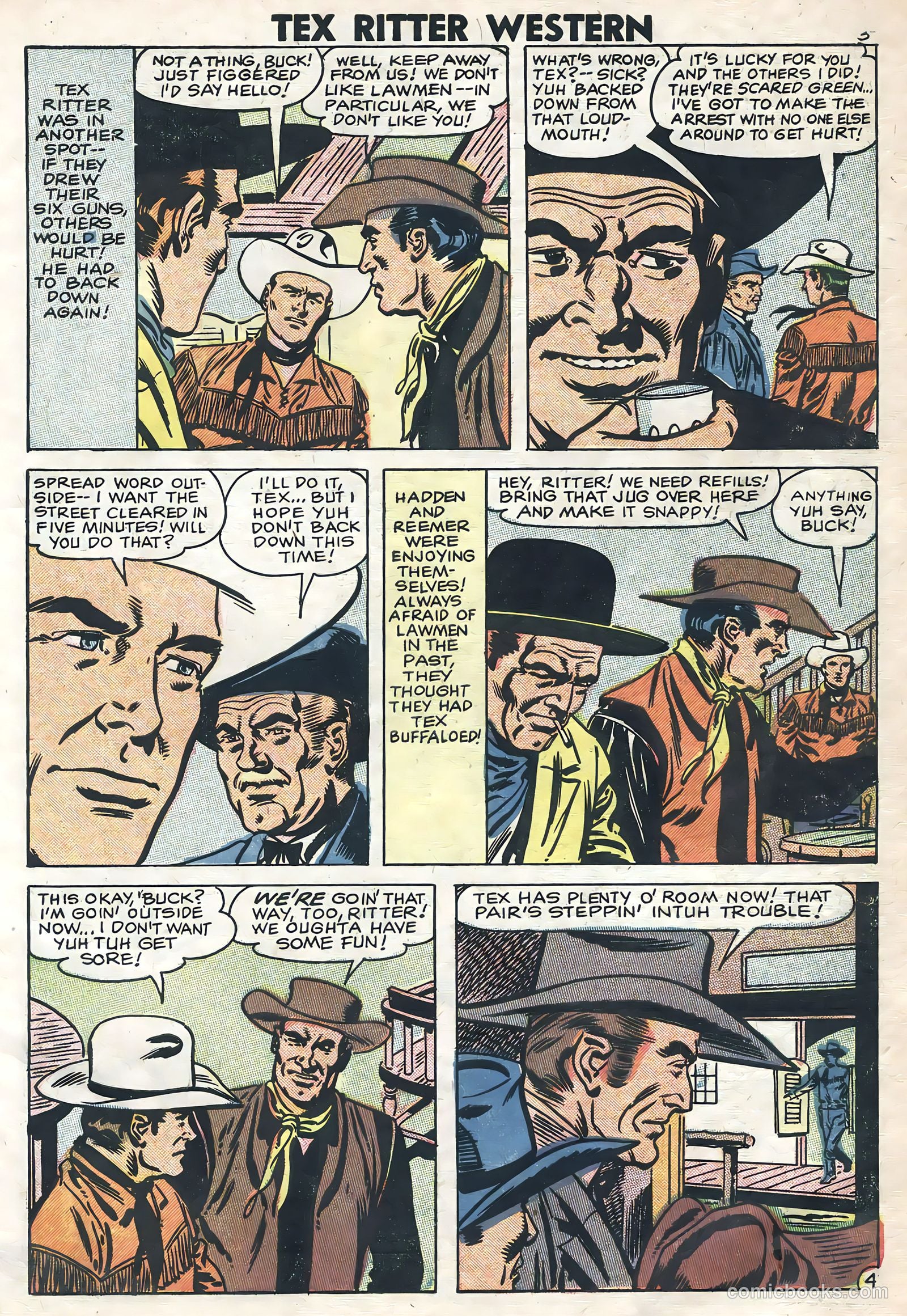 Tex Ritter Western #40 (1958) — page 7 of 36