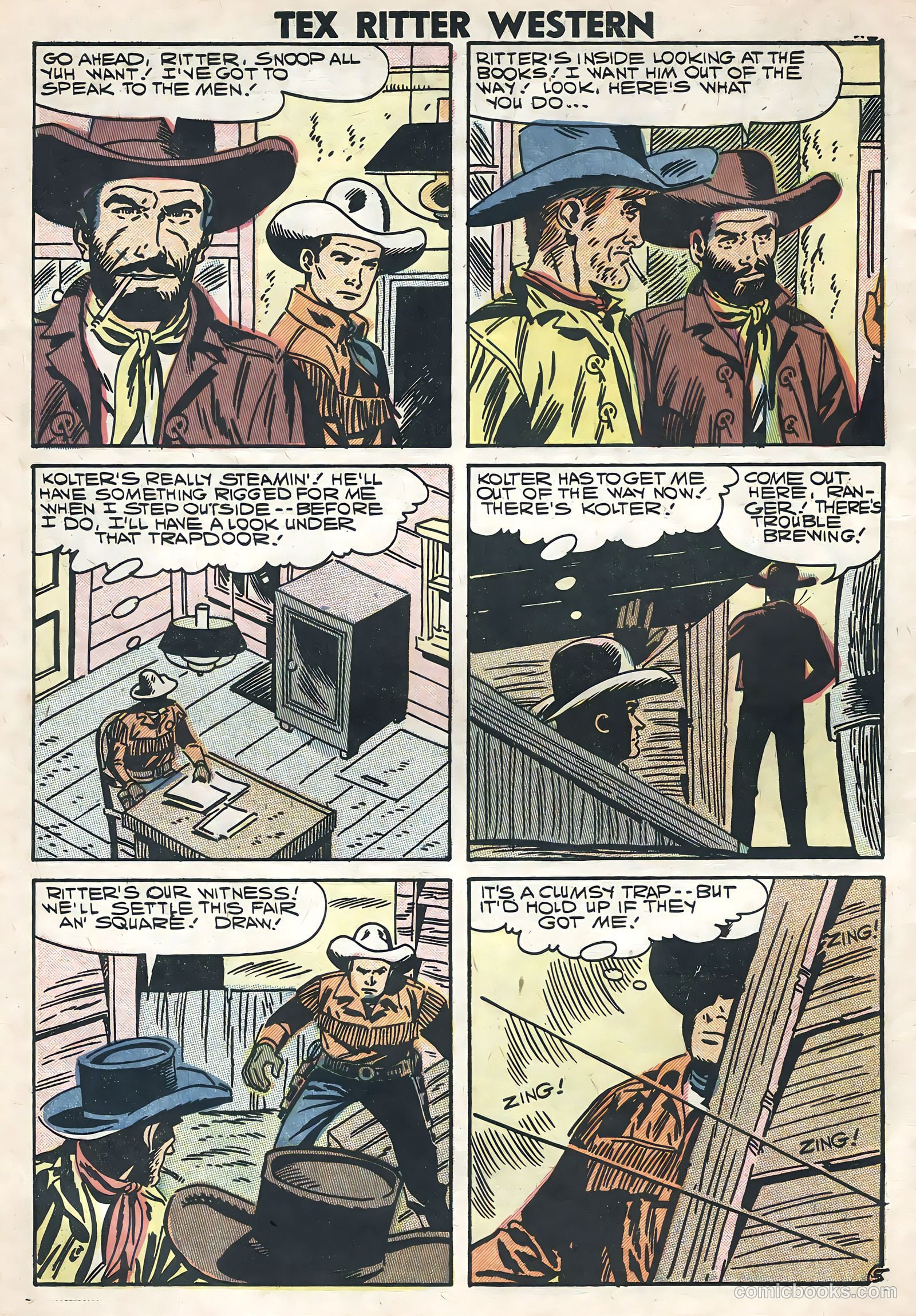 Tex Ritter Western #40 (1958) — page 30 of 36