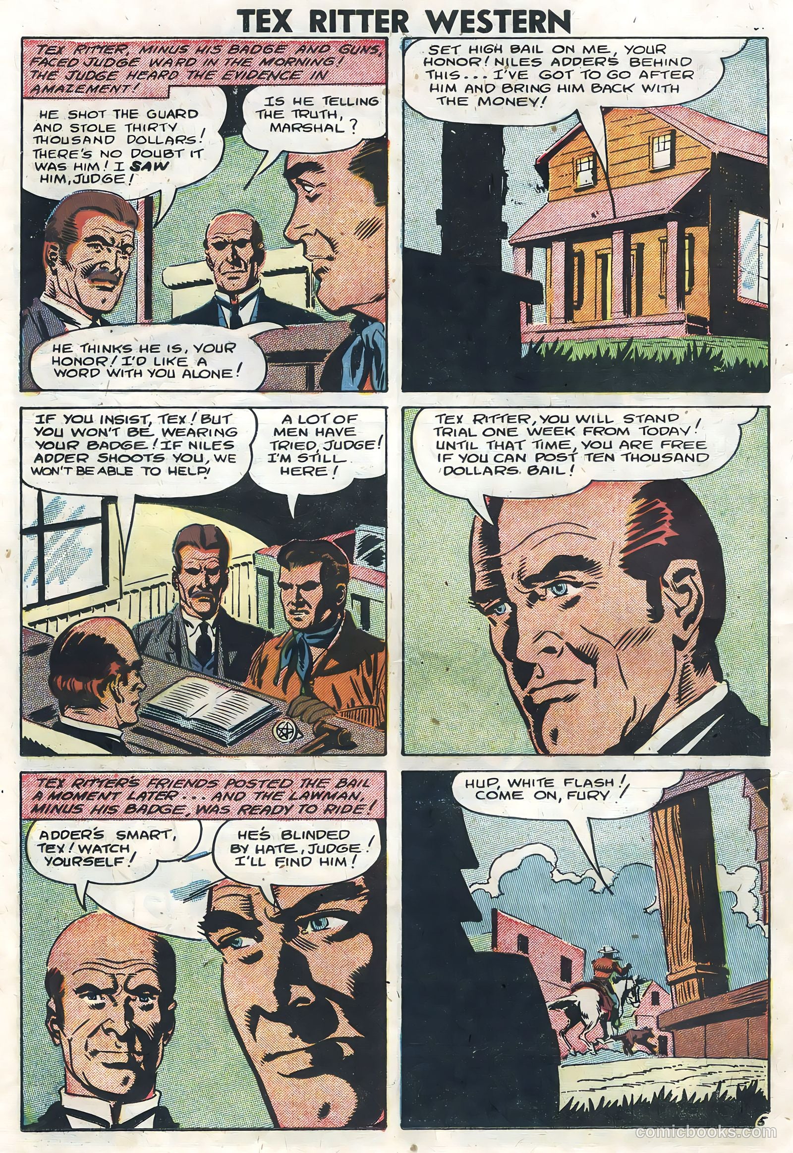 Tex Ritter Western #41 (1958) — page 14 of 36