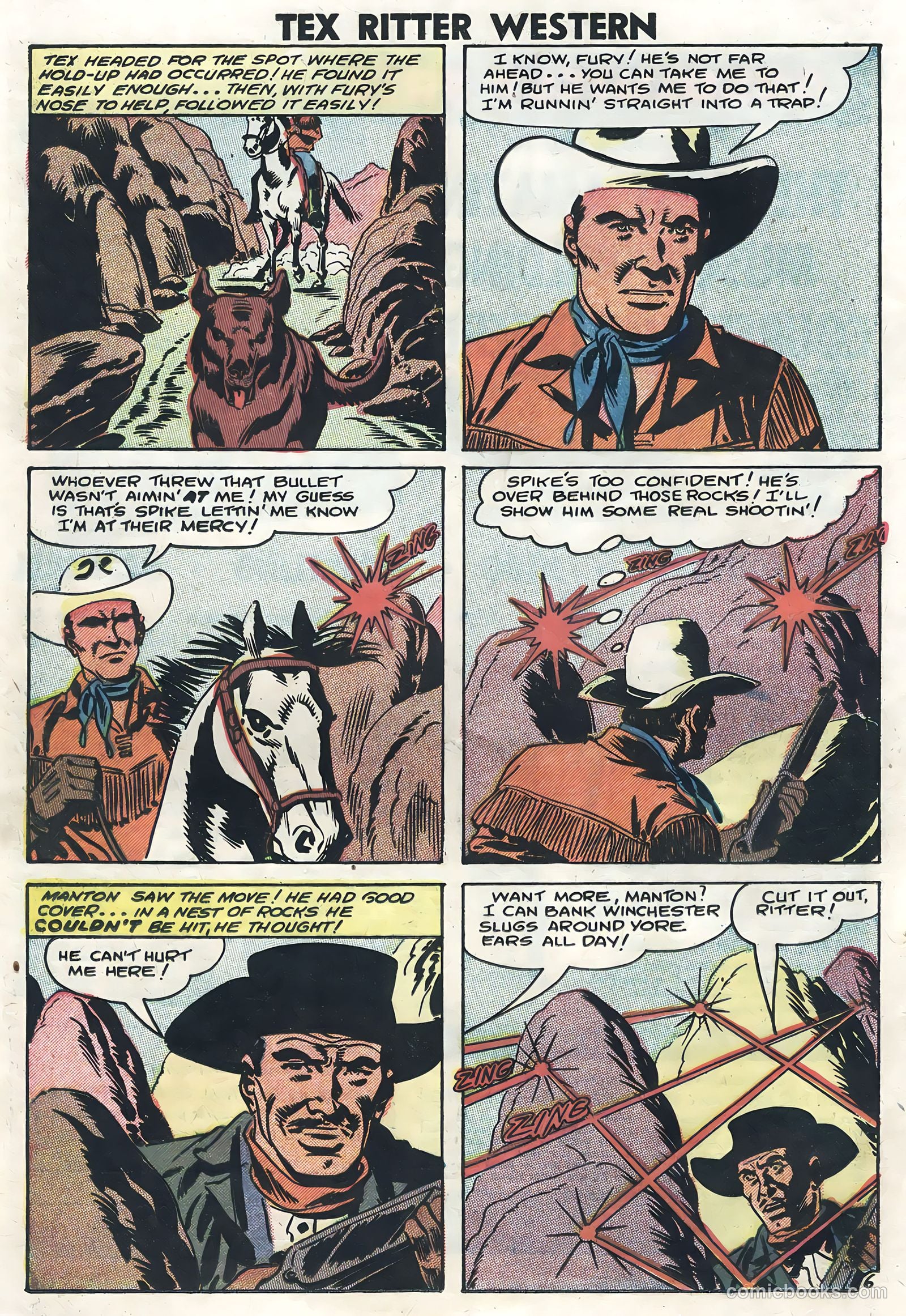 Tex Ritter Western #41 (1958) — page 16 of 36