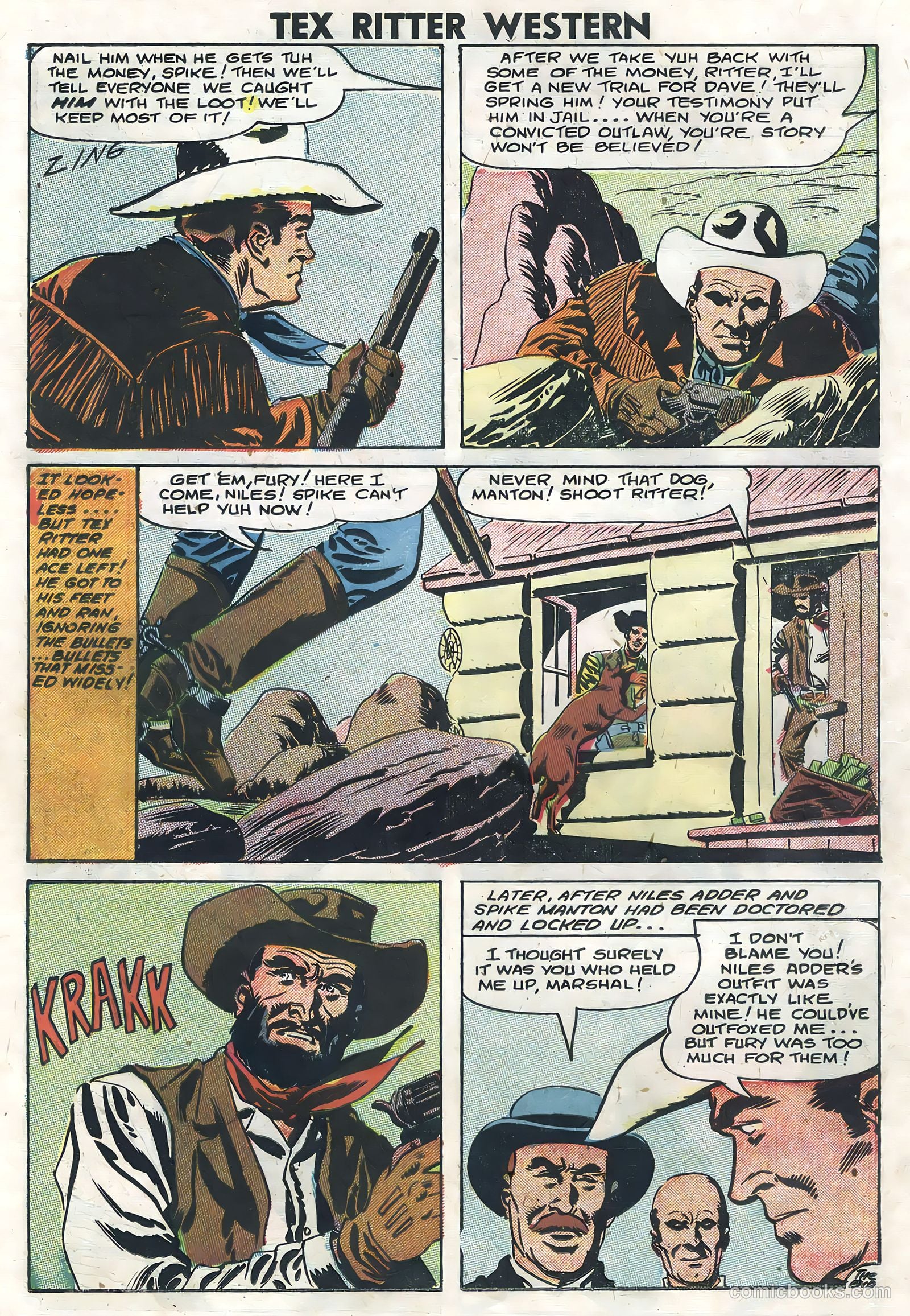 Tex Ritter Western #41 (1958) — page 18 of 36