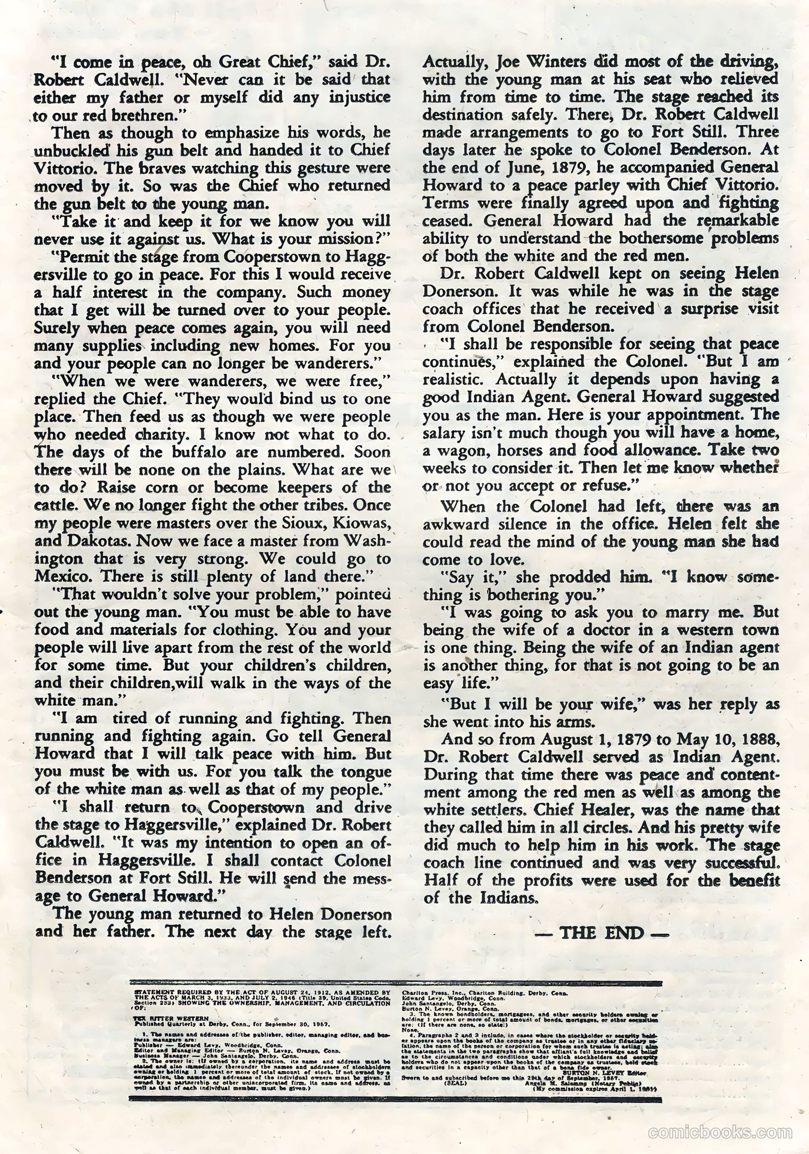 Tex Ritter Western #41 (1958) — page 21 of 36