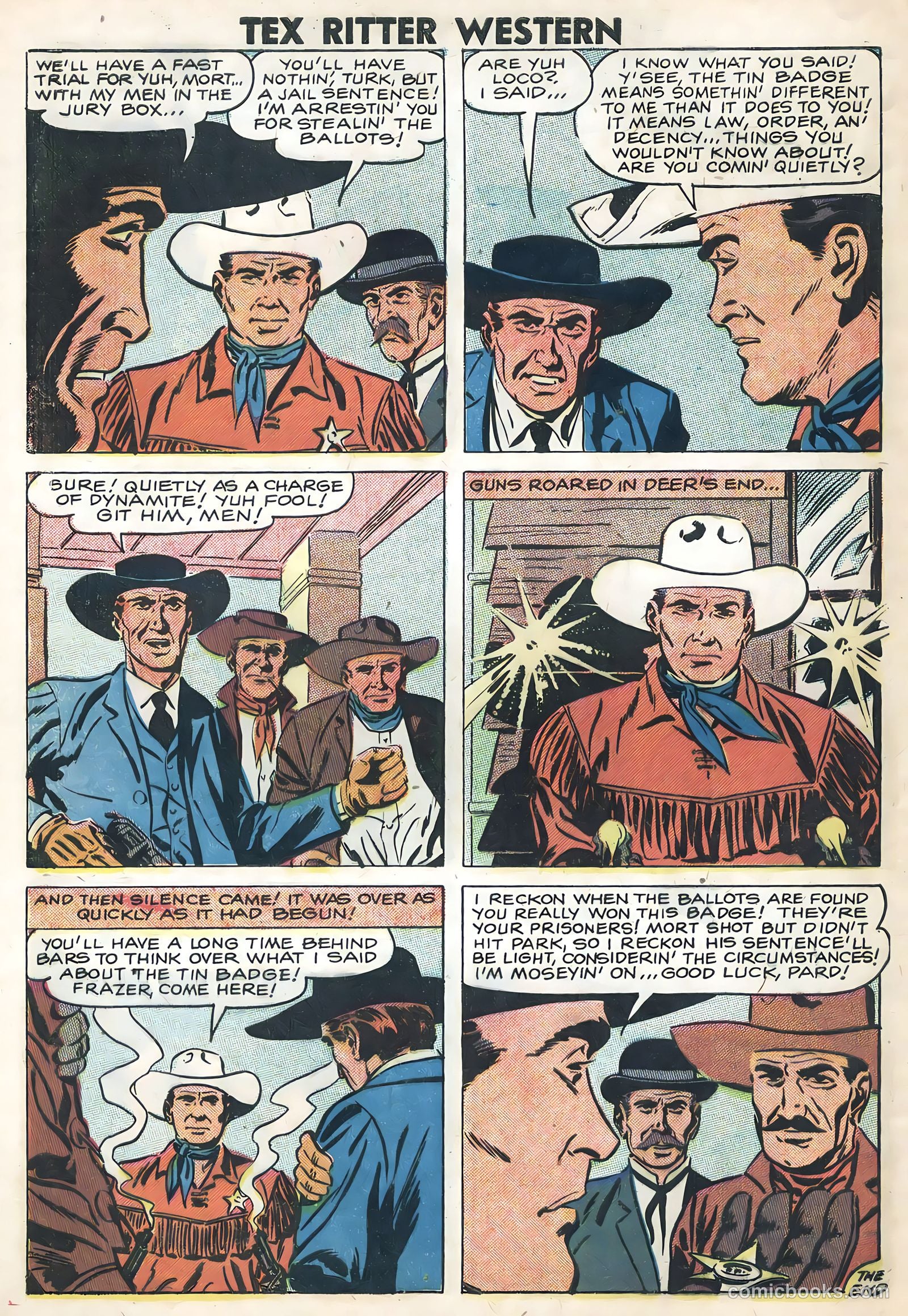 Tex Ritter Western #42 (1958) — page 8 of 36
