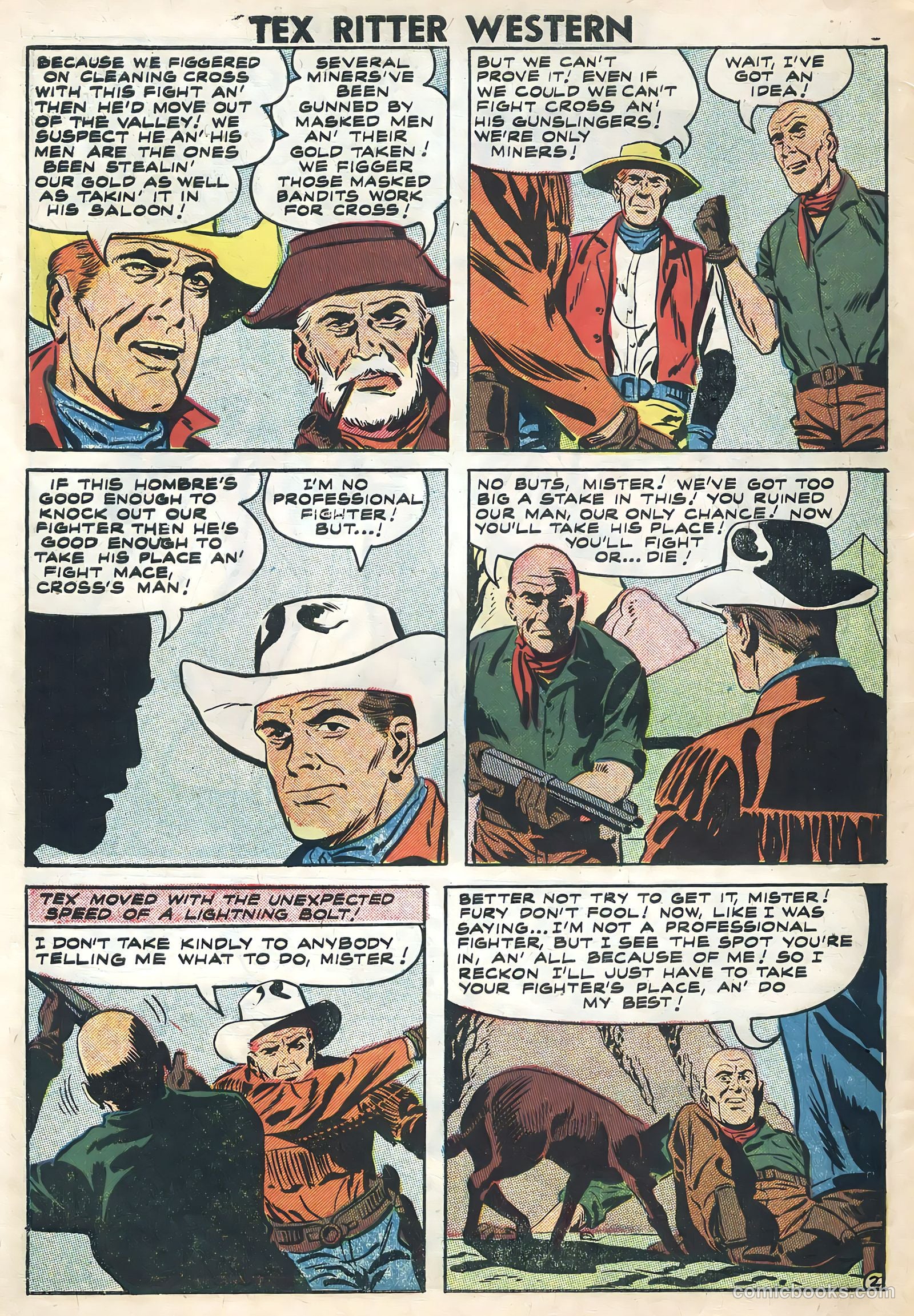 Tex Ritter Western #42 (1958) — page 10 of 36