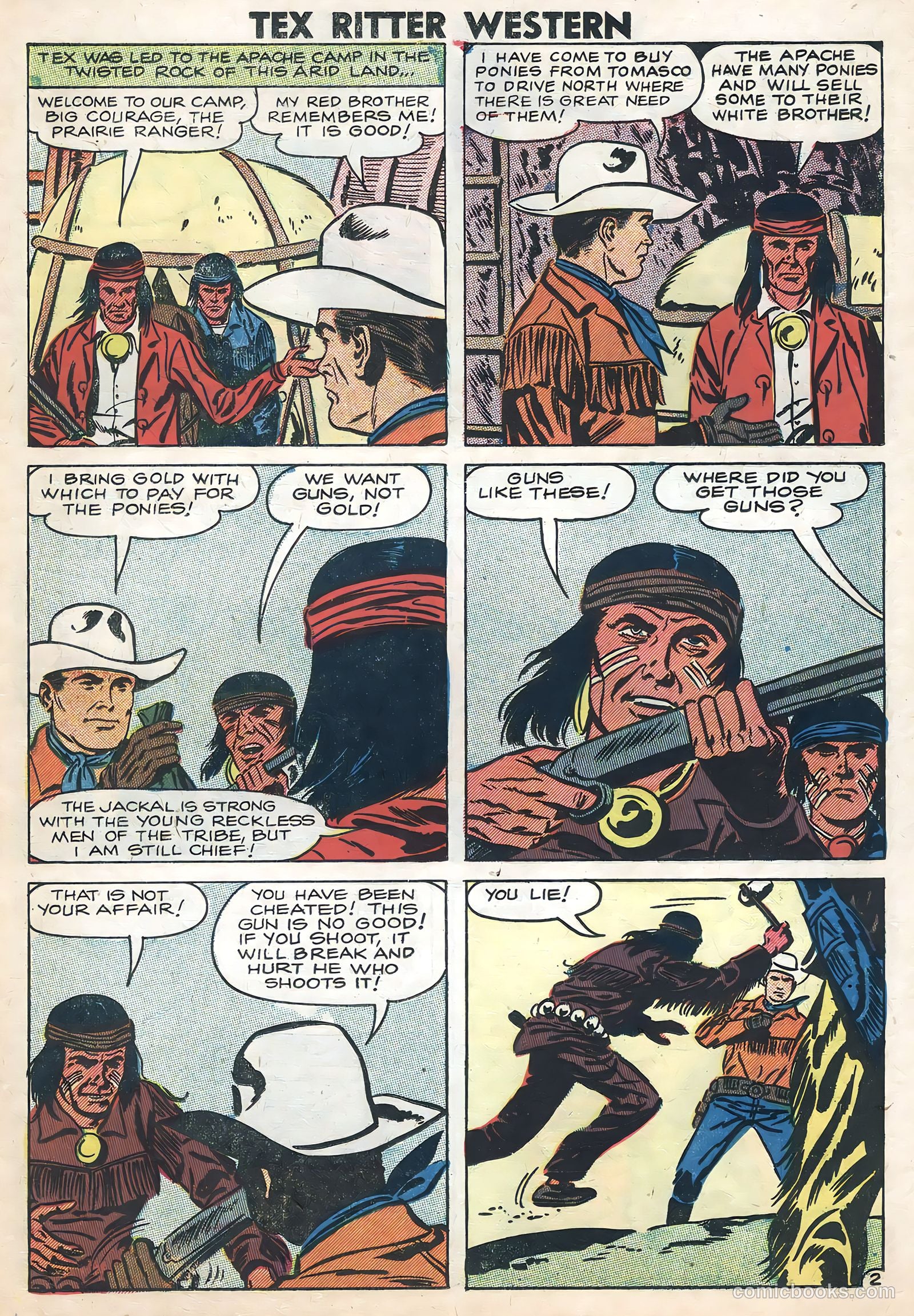 Tex Ritter Western #42 (1958) — page 23 of 36