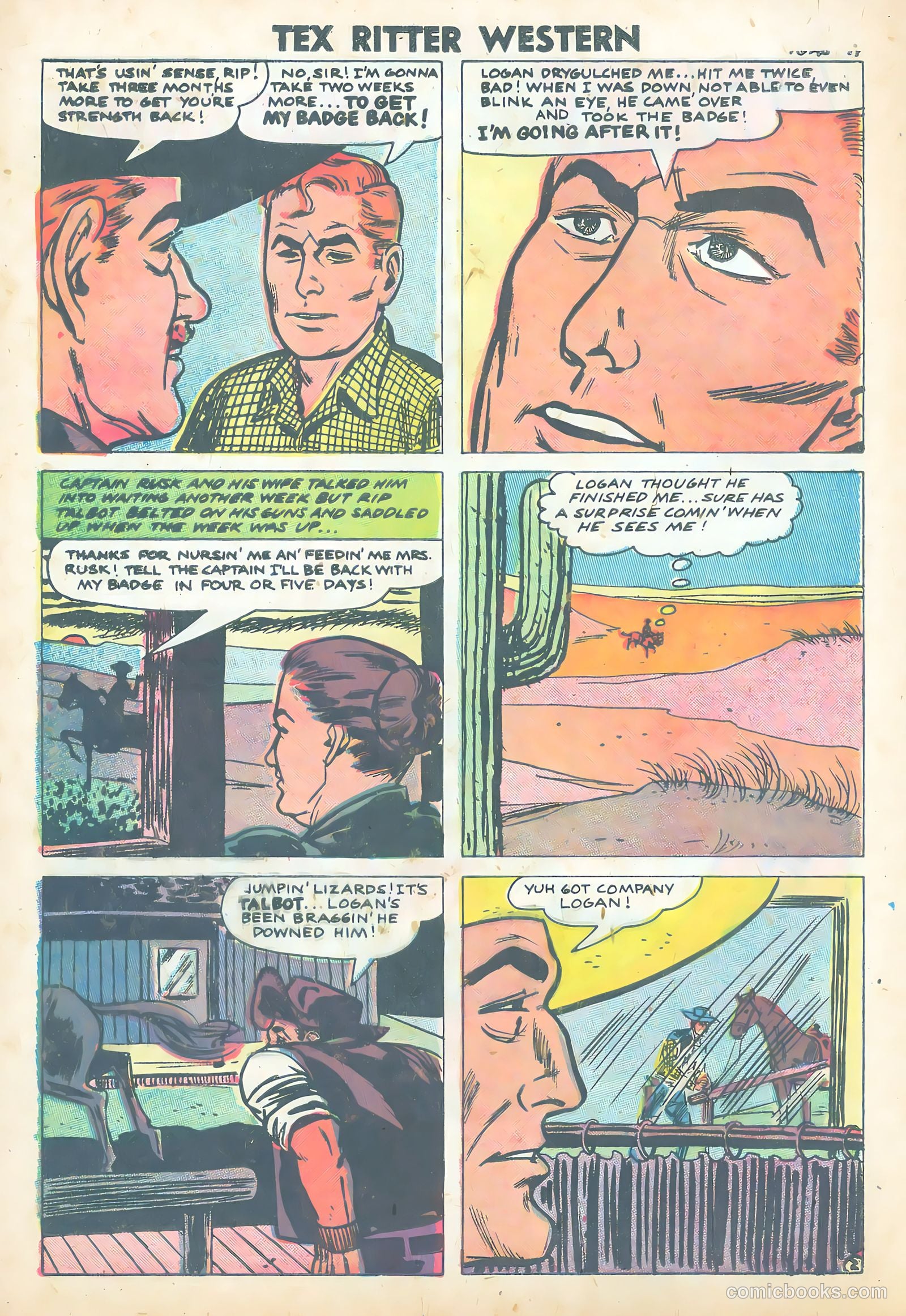 Tex Ritter Western #43 (1958) — page 16 of 36