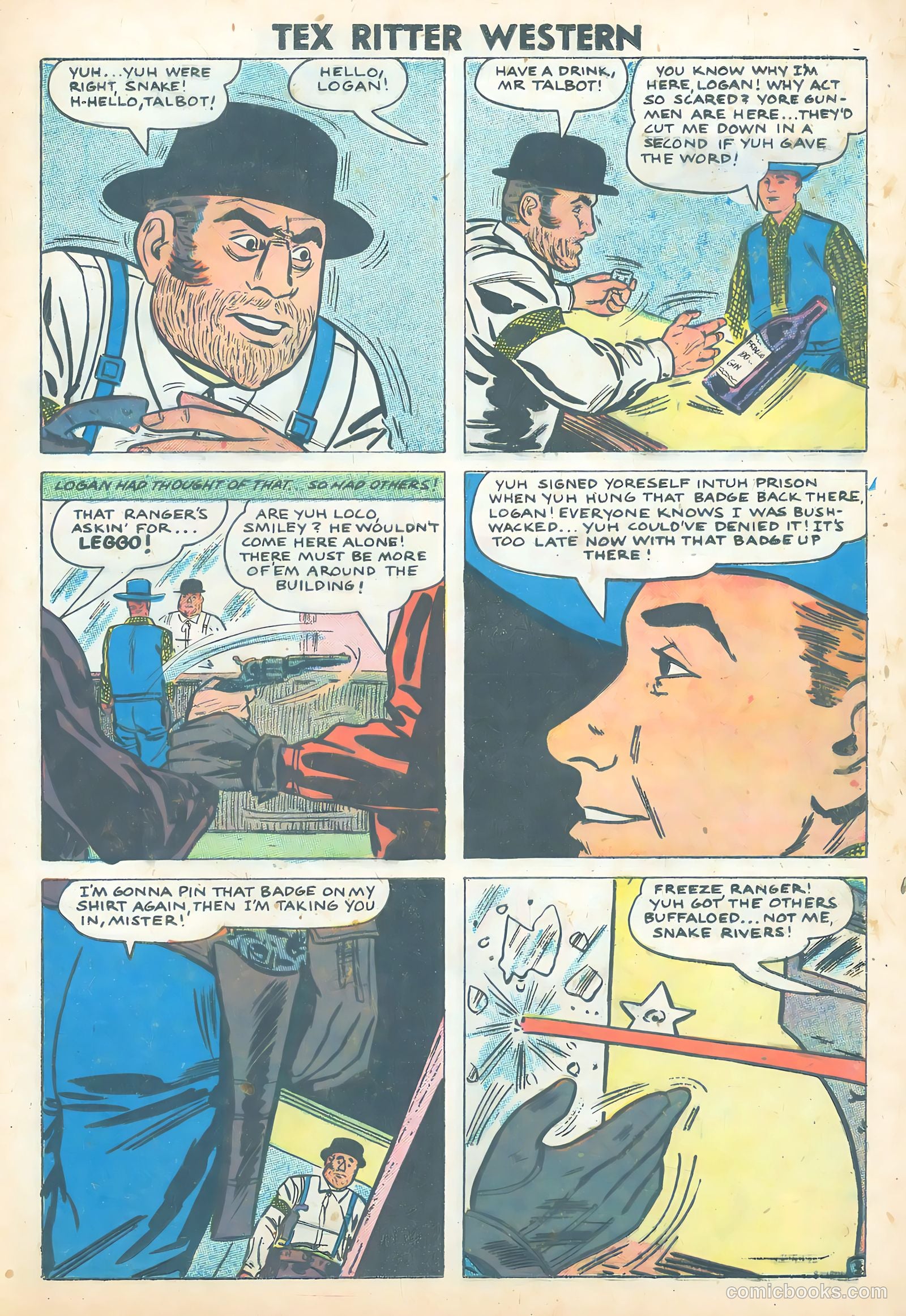 Tex Ritter Western #43 (1958) — page 17 of 36