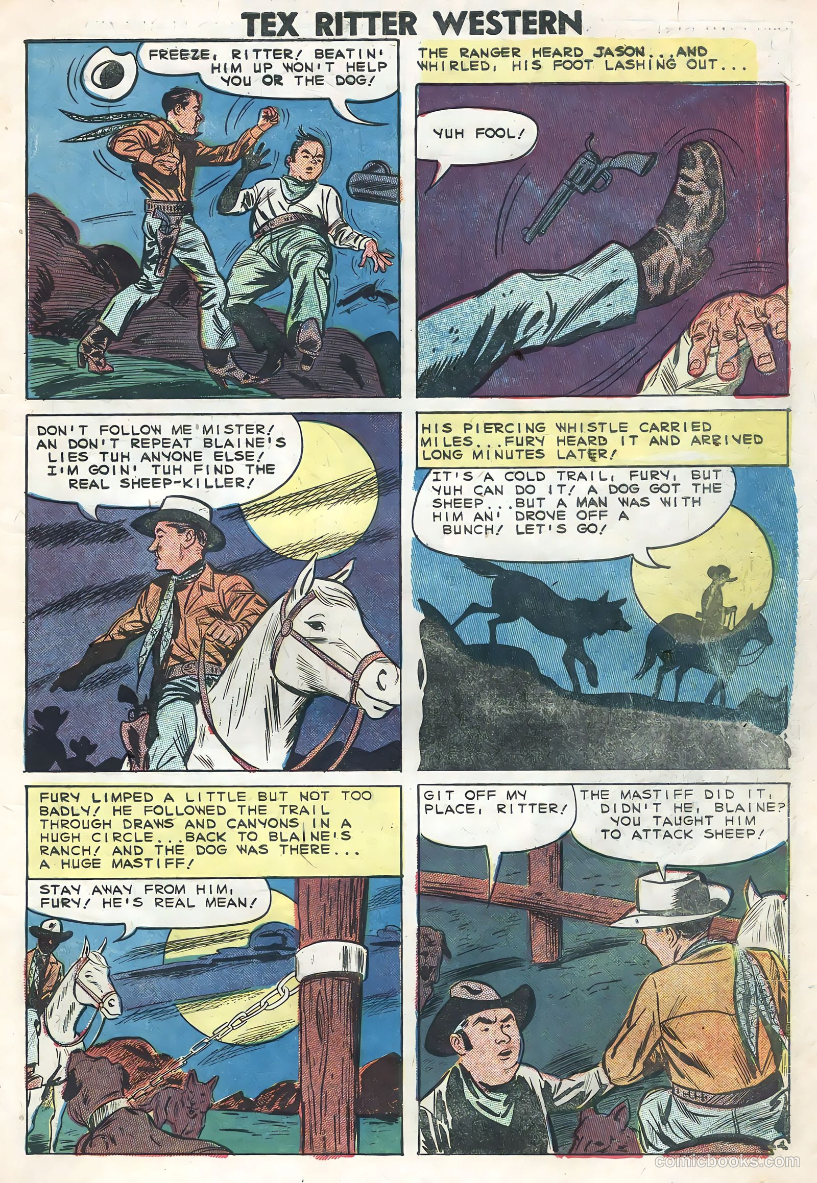 Tex Ritter Western #46 (1959) — page 7 of 36