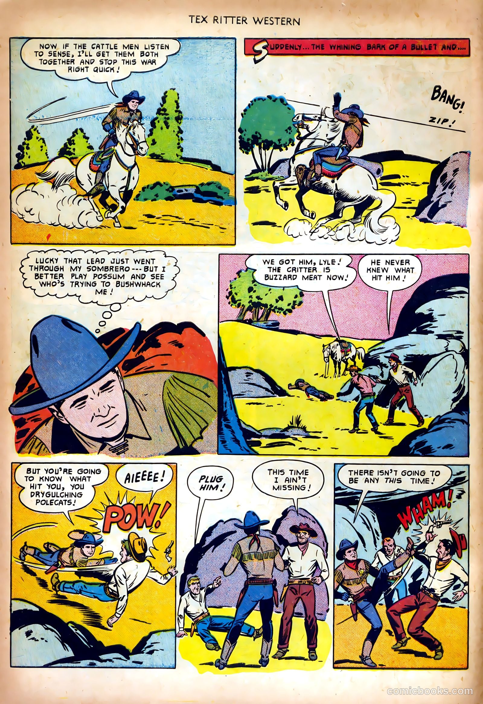 Tex Ritter Western #5 (1951) — page 8 of 36