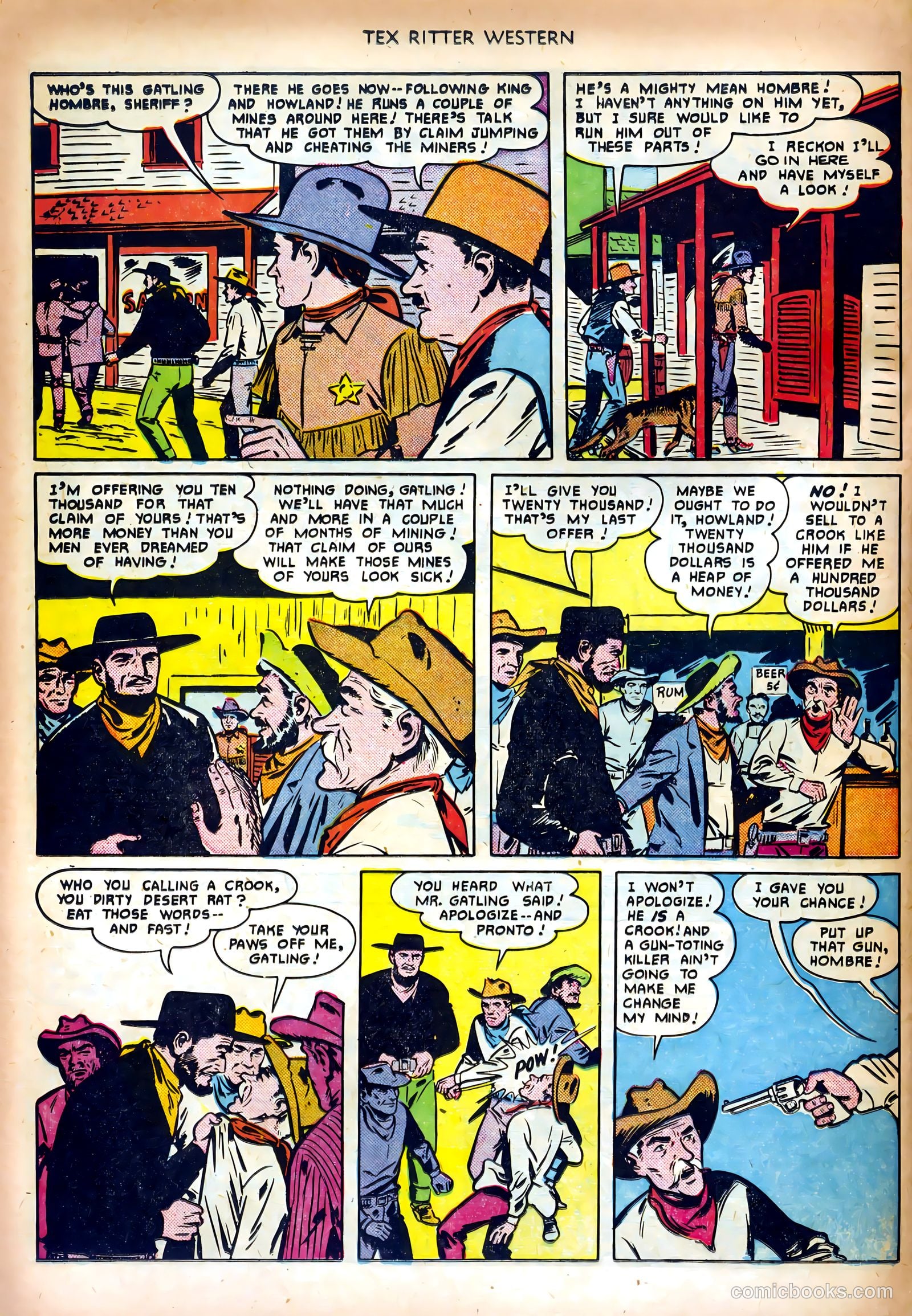 Tex Ritter Western #5 (1951) — page 24 of 36