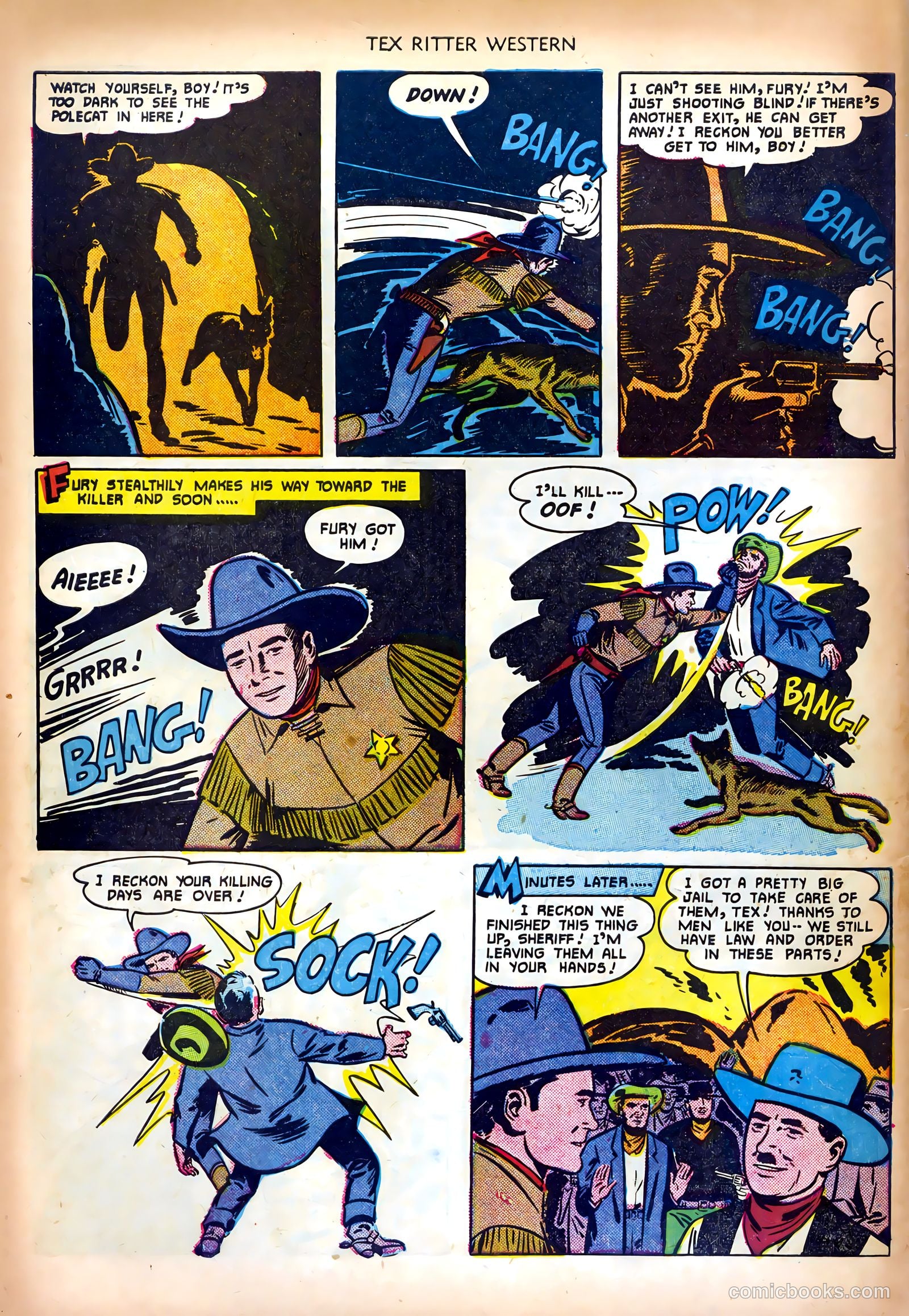 Tex Ritter Western #5 (1951) — page 34 of 36
