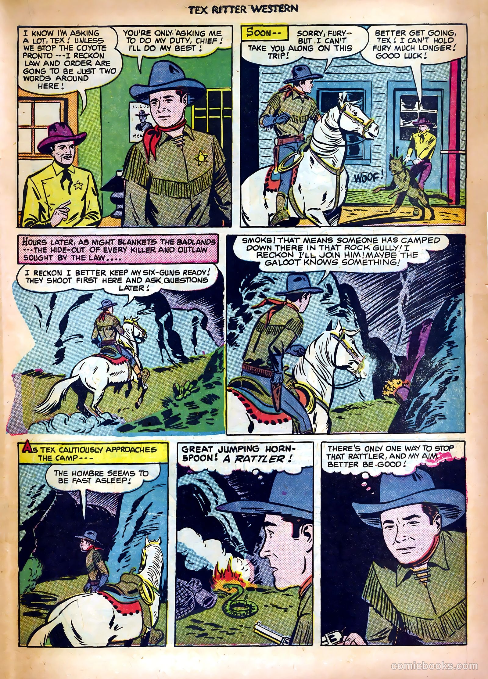 Tex Ritter Western #6 (1951) — page 19 of 36