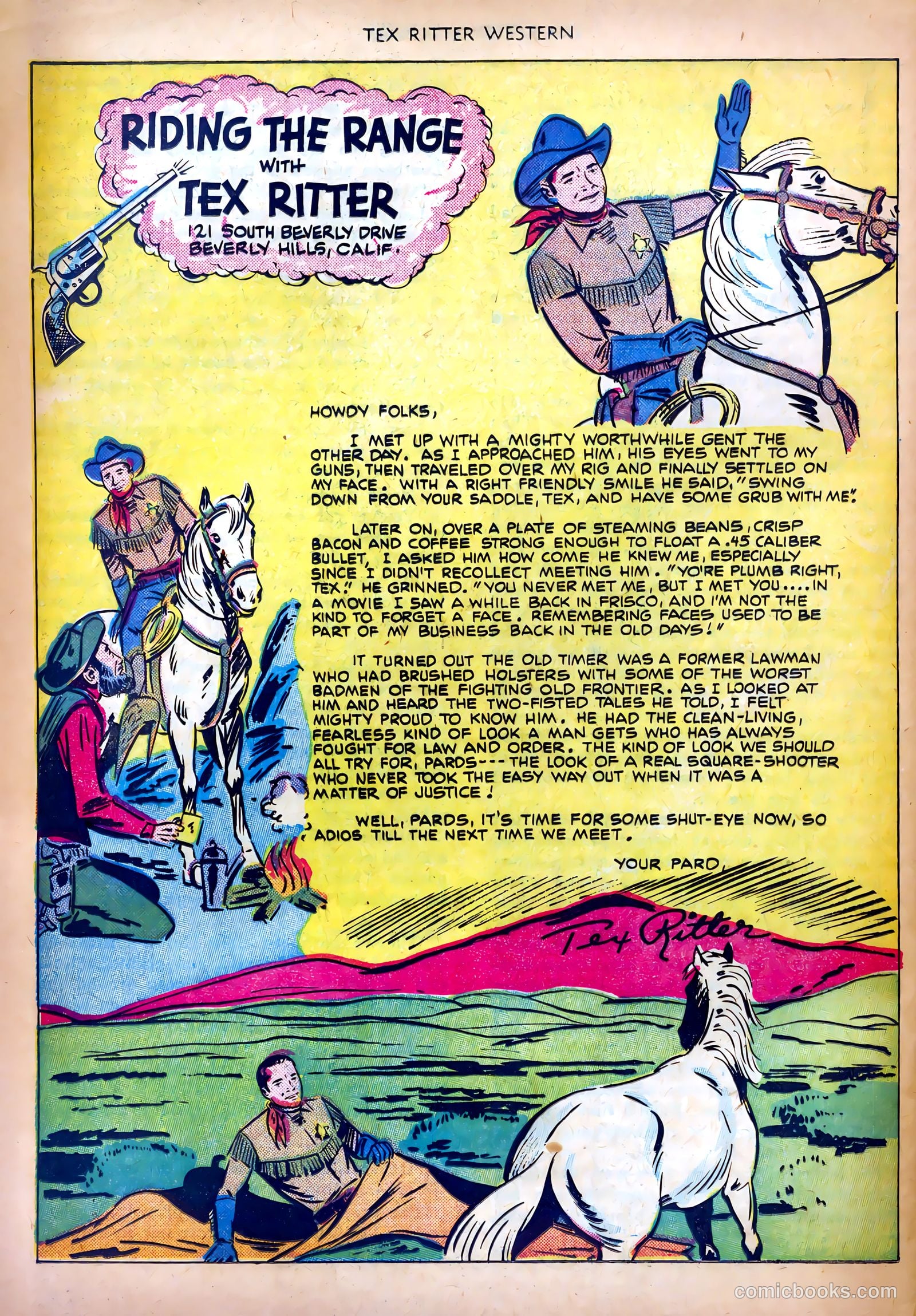 Tex Ritter Western #6 (1951) — page 32 of 36