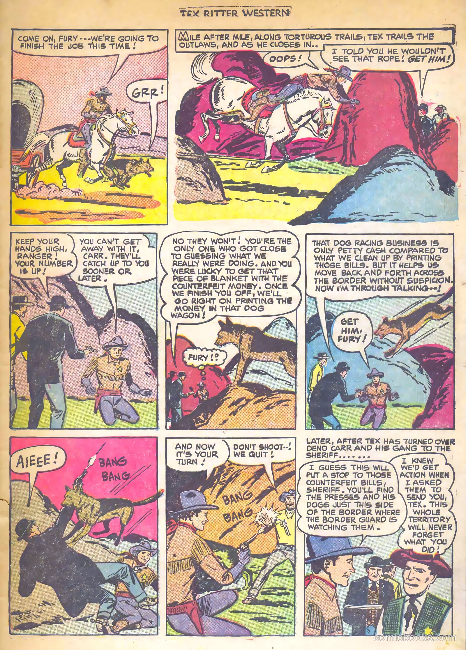 Tex Ritter Western #7 (1951) — page 23 of 36
