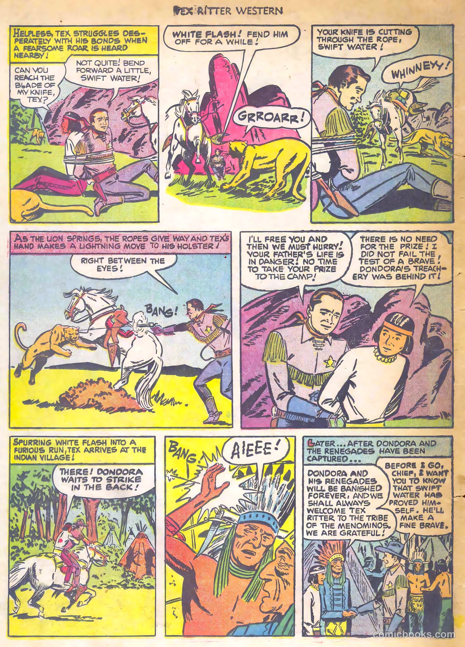 Tex Ritter Western #7 (1951) — page 34 of 36