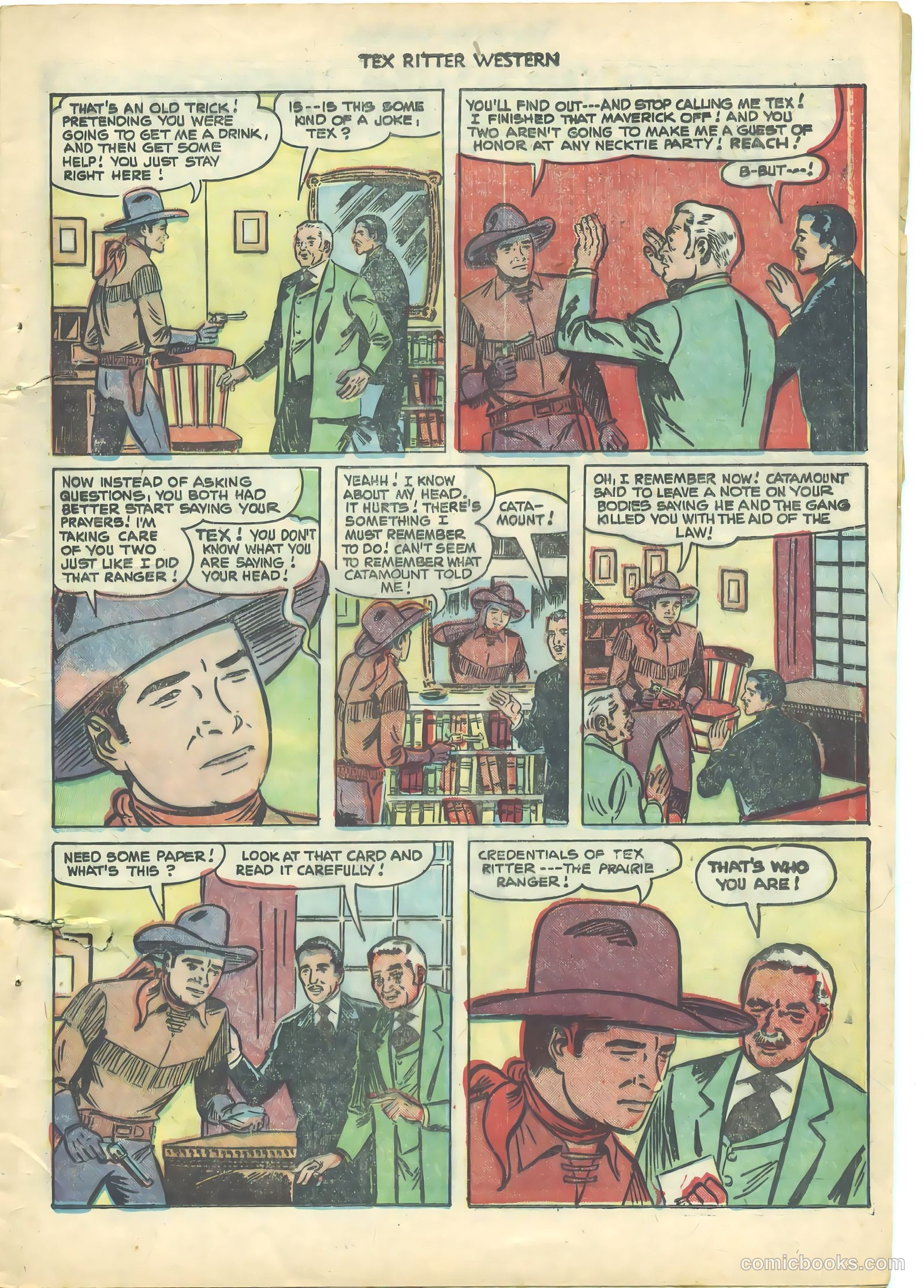 Tex Ritter Western #9 (1952) — page 9 of 36