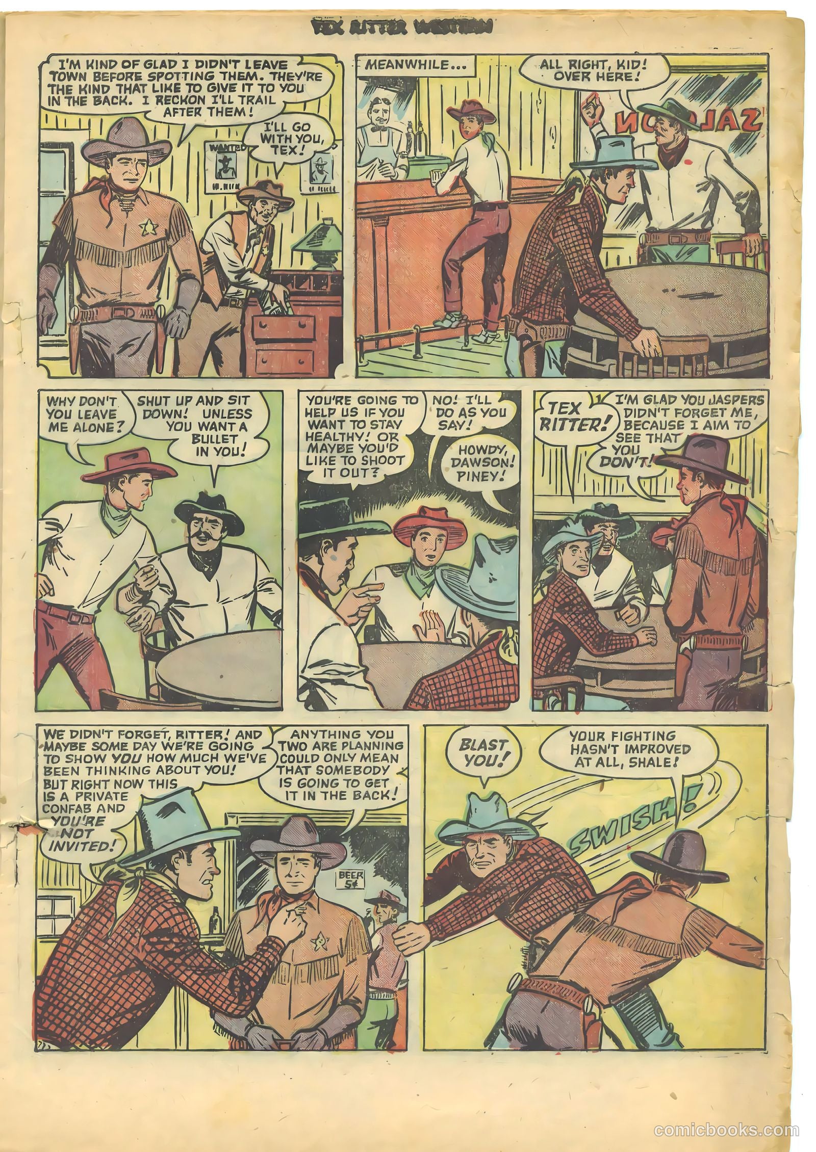 Tex Ritter Western #9 (1952) — page 17 of 36