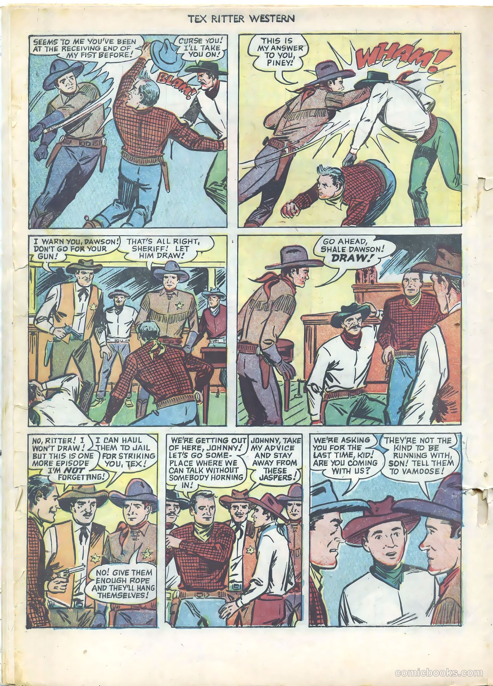 Tex Ritter Western #9 (1952) — page 18 of 36