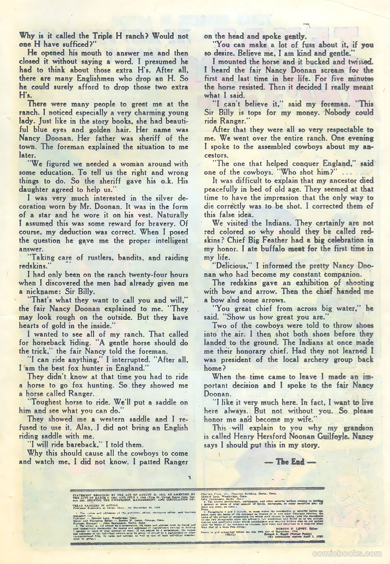Texas Rangers #8 (1957) — page 19 of 36